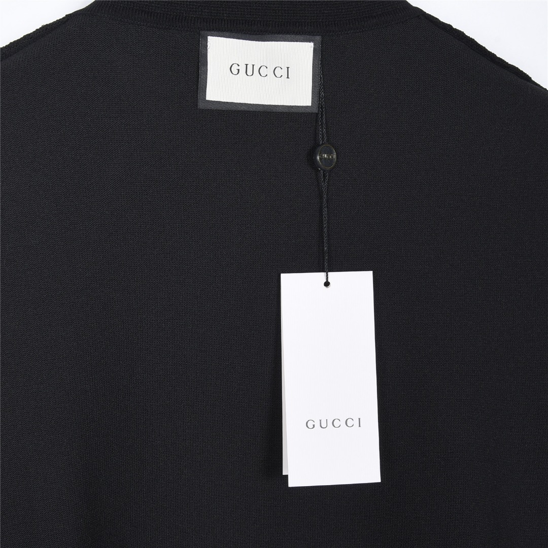 Gucci/古驰 条纹字母提花短袖针织Polo衫-Top High Quatity Cheap Sneakers Fashion Clothing Clothes Bags handbags Shoes of all Brand wholesale With The best Quality And Beautiful Price from China Factory Chinese suppliers wholesaler seller Gucci/古驰 条纹字母提花短袖针织Polo衫