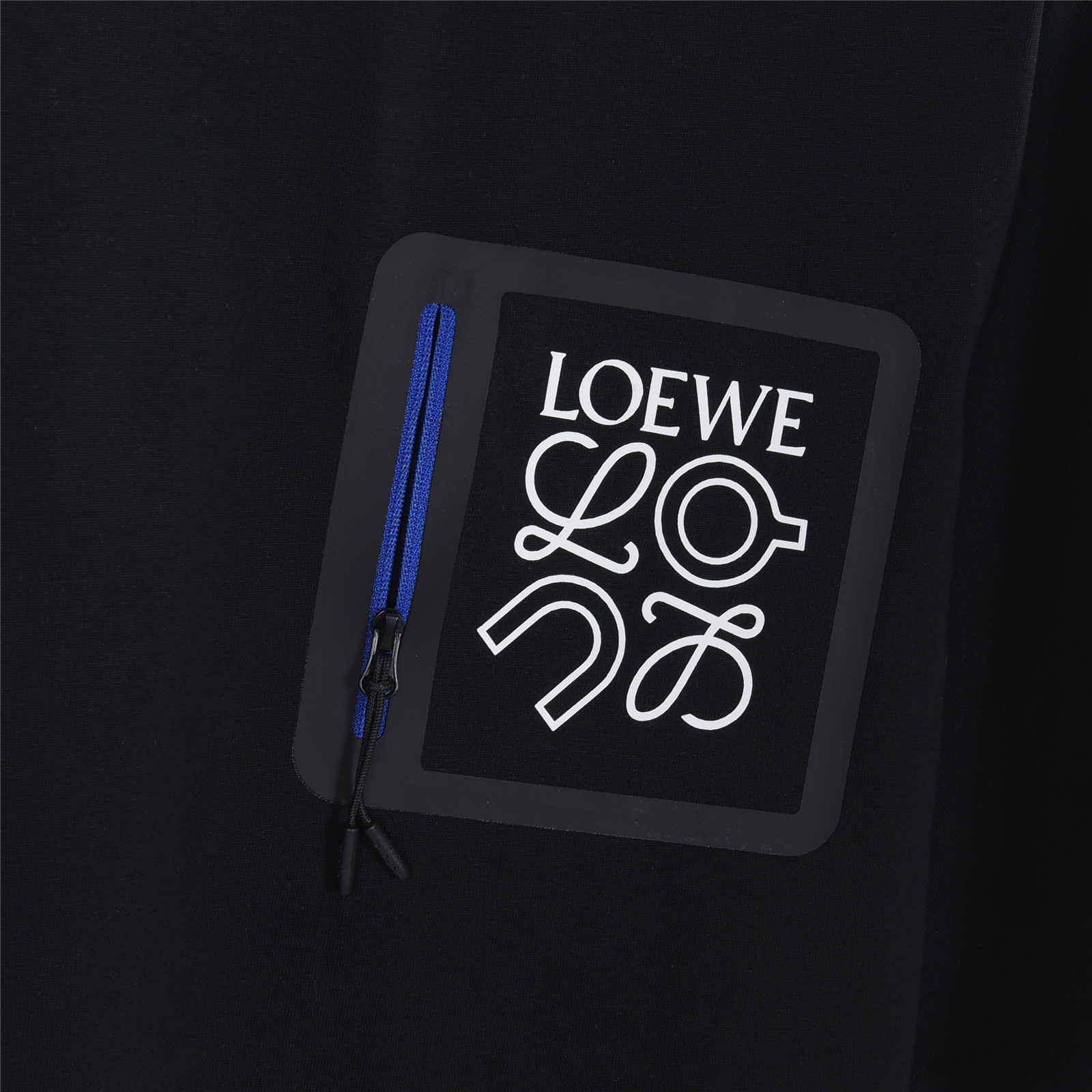 Loewe/罗意威&昂跑 联名拉链口袋徽标压胶短袖T恤