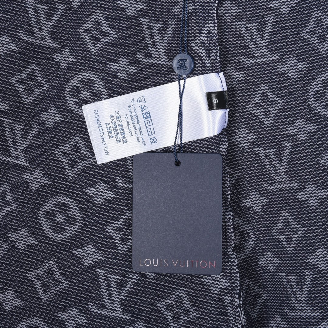 LouisVuitton/路易威登 全幅老花提花针织短裤 藏青 LouisVuitton/路易威登 全幅老花提花针织短裤 藏青