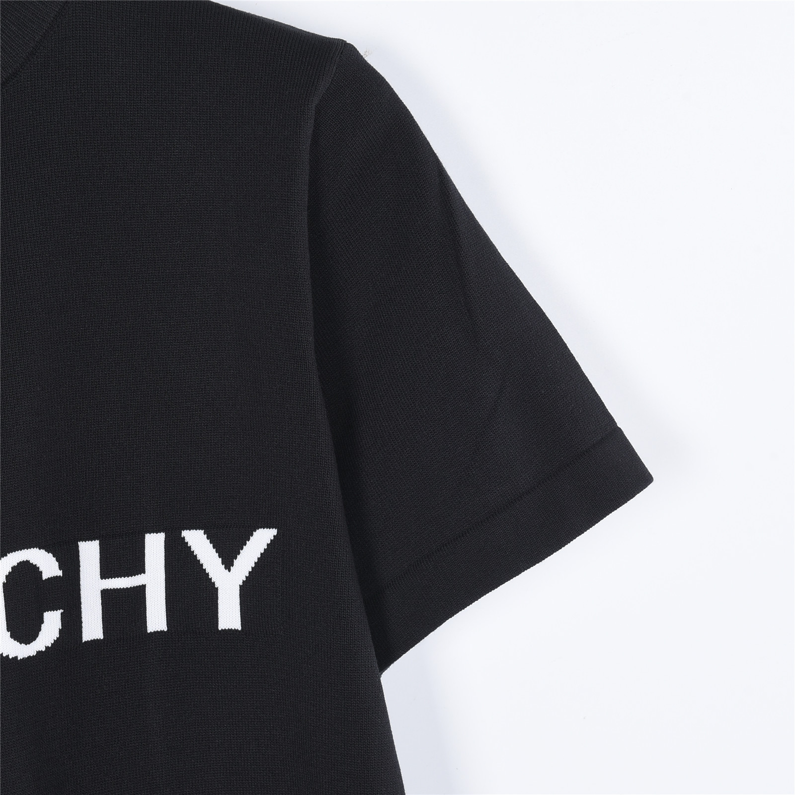 Givenchy纪梵希 字母logo宫格提花针织短袖T恤 黑色-Top High Quatity Cheap Sneakers Fashion Clothing Clothes Bags handbags Shoes of all Brand wholesale With The best Quality And Beautiful Price from China Factory Chinese suppliers wholesaler seller Givenchy纪梵希 字母logo宫格提花针织短袖T恤 黑色