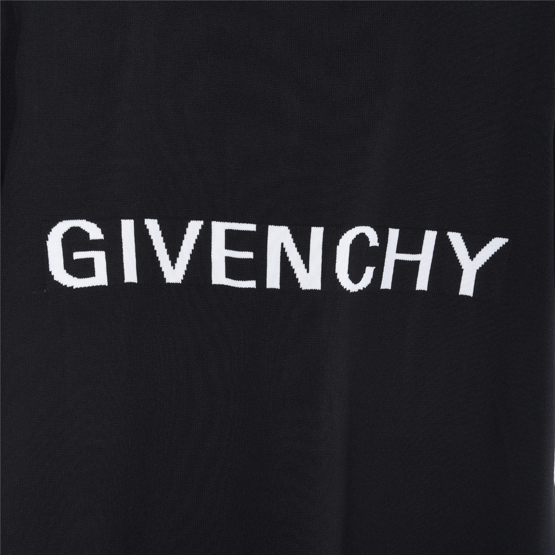 Givenchy纪梵希 字母logo宫格提花针织短袖T恤 黑色-Top High Quatity Cheap Sneakers Fashion Clothing Clothes Bags handbags Shoes of all Brand wholesale With The best Quality And Beautiful Price from China Factory Chinese suppliers wholesaler seller Givenchy纪梵希 字母logo宫格提花针织短袖T恤 黑色