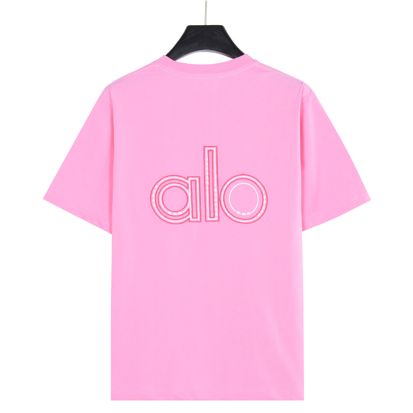 ALO 背后logo刺绣短袖T恤 胸前品牌logo采用刺绣工艺 黑色 白色 蓝色 粉色-莆田鞋,莆田鞋货源,高仿鞋,高仿鞋货源,安福档口,莆田高仿鞋,莆田鞋批发,高仿鞋批发,莆田高仿运动鞋,高仿运动鞋,莆田运动鞋 ALO 背后logo刺绣短袖T恤 胸前品牌logo采用刺绣工艺 黑色 白色 蓝色 粉色