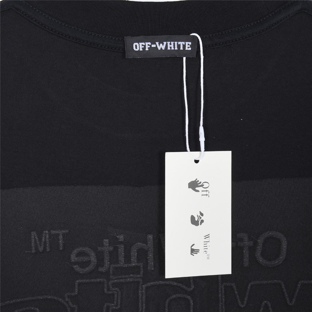 OFFWHITE 背后箭头logo贴布刺绣圆领短袖T恤 黑色 白色-Top High Quatity Cheap Sneakers Fashion Clothing Clothes Bags handbags Shoes of all Brand wholesale With The best Quality And Beautiful Price from China Factory Chinese suppliers wholesaler seller OFFWHITE 背后箭头logo贴布刺绣圆领短袖T恤 黑色 白色