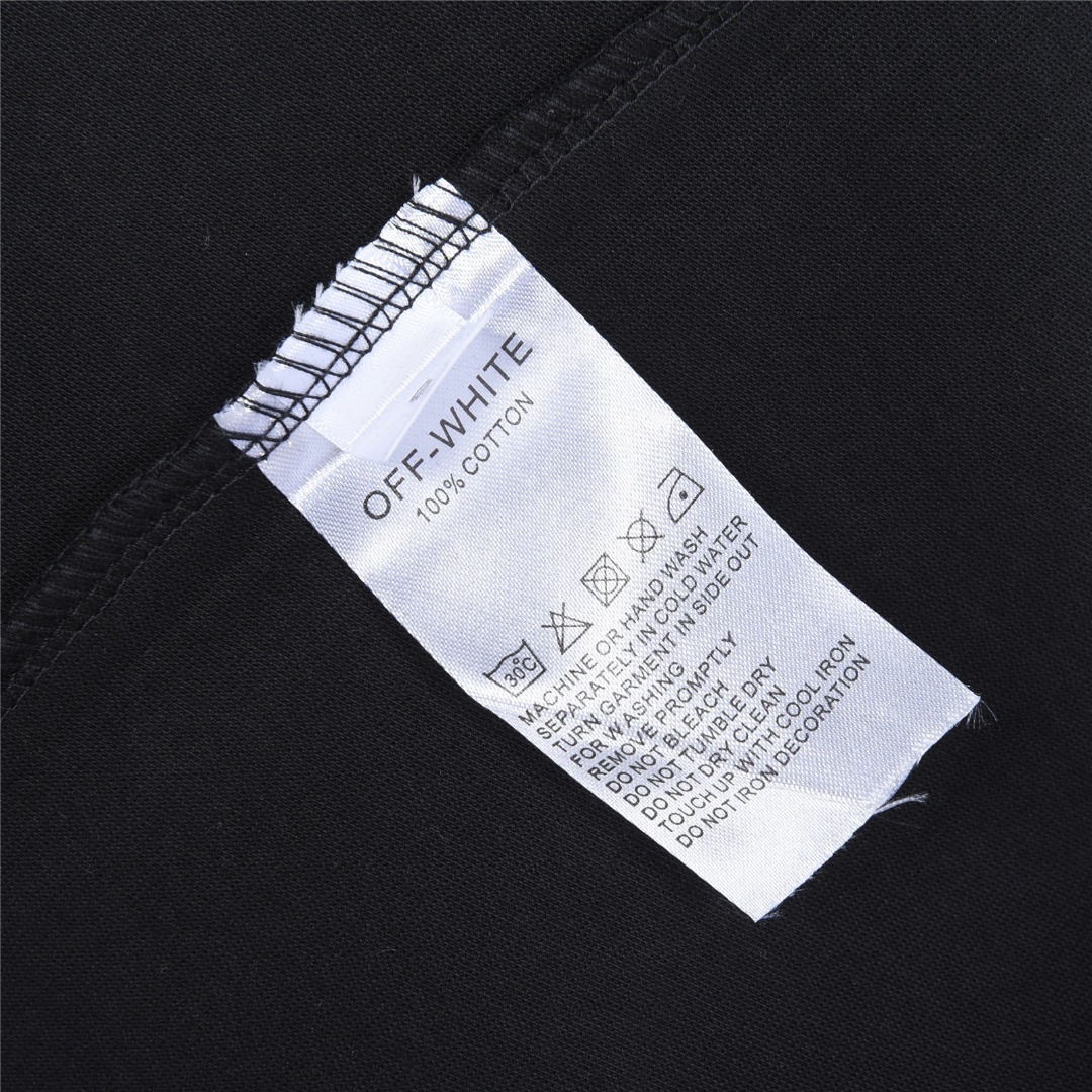 OFFWHITE 背后箭头logo贴布刺绣圆领短袖T恤 黑色 白色-Top High Quatity Cheap Sneakers Fashion Clothing Clothes Bags handbags Shoes of all Brand wholesale With The best Quality And Beautiful Price from China Factory Chinese suppliers wholesaler seller OFFWHITE 背后箭头logo贴布刺绣圆领短袖T恤 黑色 白色
