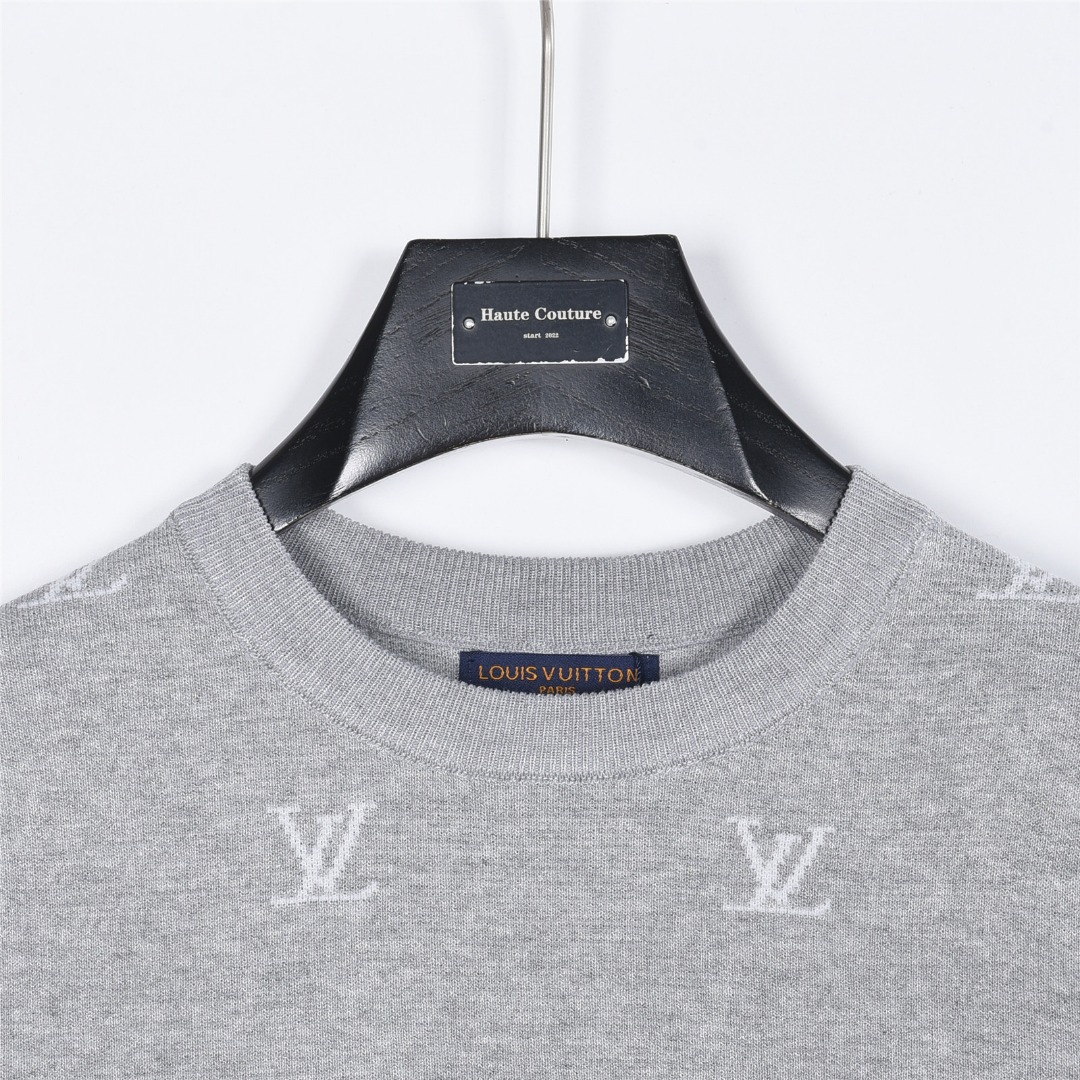 Louis Vuitton/路易威登 满印老花logo提花针织短袖T恤