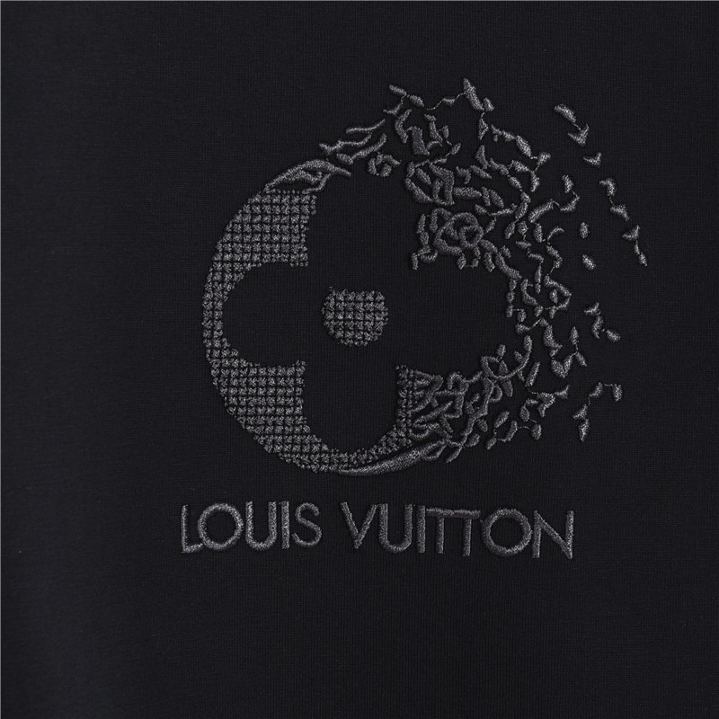Louis Vuitton路易威登 残影暗纹四叶草刺绣圆领短袖T恤