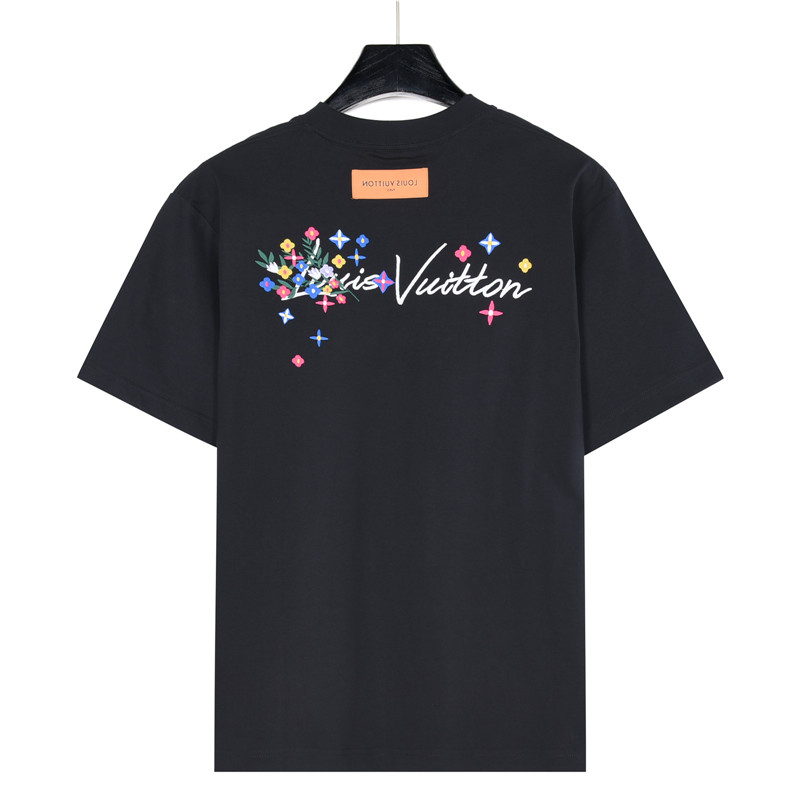 Louis Vuitton路易威登 花卉草签刺绣圆领短袖T恤-Chinese UA Cheap High Quatity Brand Clothes Bags handbags Sneakers wholesale wholesaler seller from China Factory suppliers Fashion Clothing Shoes best Quality Beautiful Price Louis Vuitton路易威登 花卉草签刺绣圆领短袖T恤