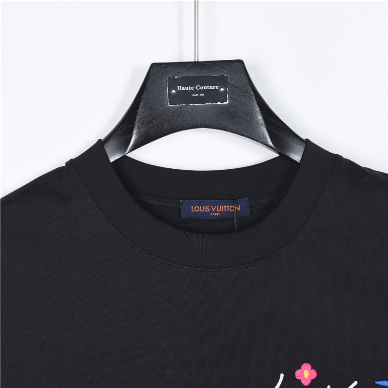 Louis Vuitton路易威登 花卉草签刺绣圆领短袖T恤-Chinese UA Cheap High Quatity Brand Clothes Bags handbags Sneakers wholesale wholesaler seller from China Factory suppliers Fashion Clothing Shoes best Quality Beautiful Price Louis Vuitton路易威登 花卉草签刺绣圆领短袖T恤