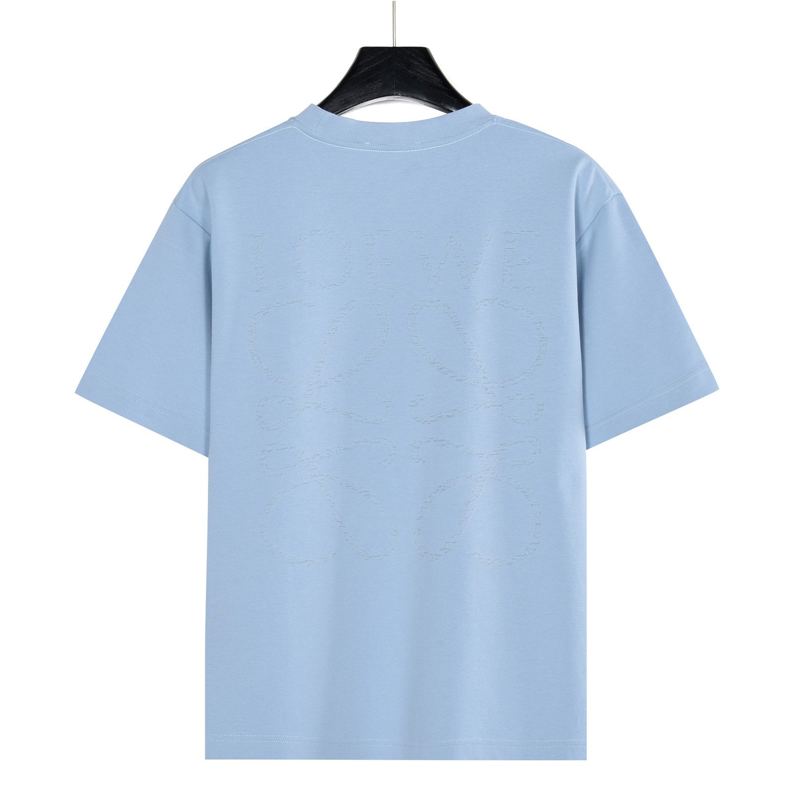 Loewe/罗意威 logo烧花镂空短袖T恤 蓝色-Chinese UA Cheap High Quatity Brand Clothes Bags handbags Sneakers wholesale wholesaler seller from China Factory suppliers Fashion Clothing Shoes best Quality Beautiful Price Loewe/罗意威 logo烧花镂空短袖T恤 蓝色