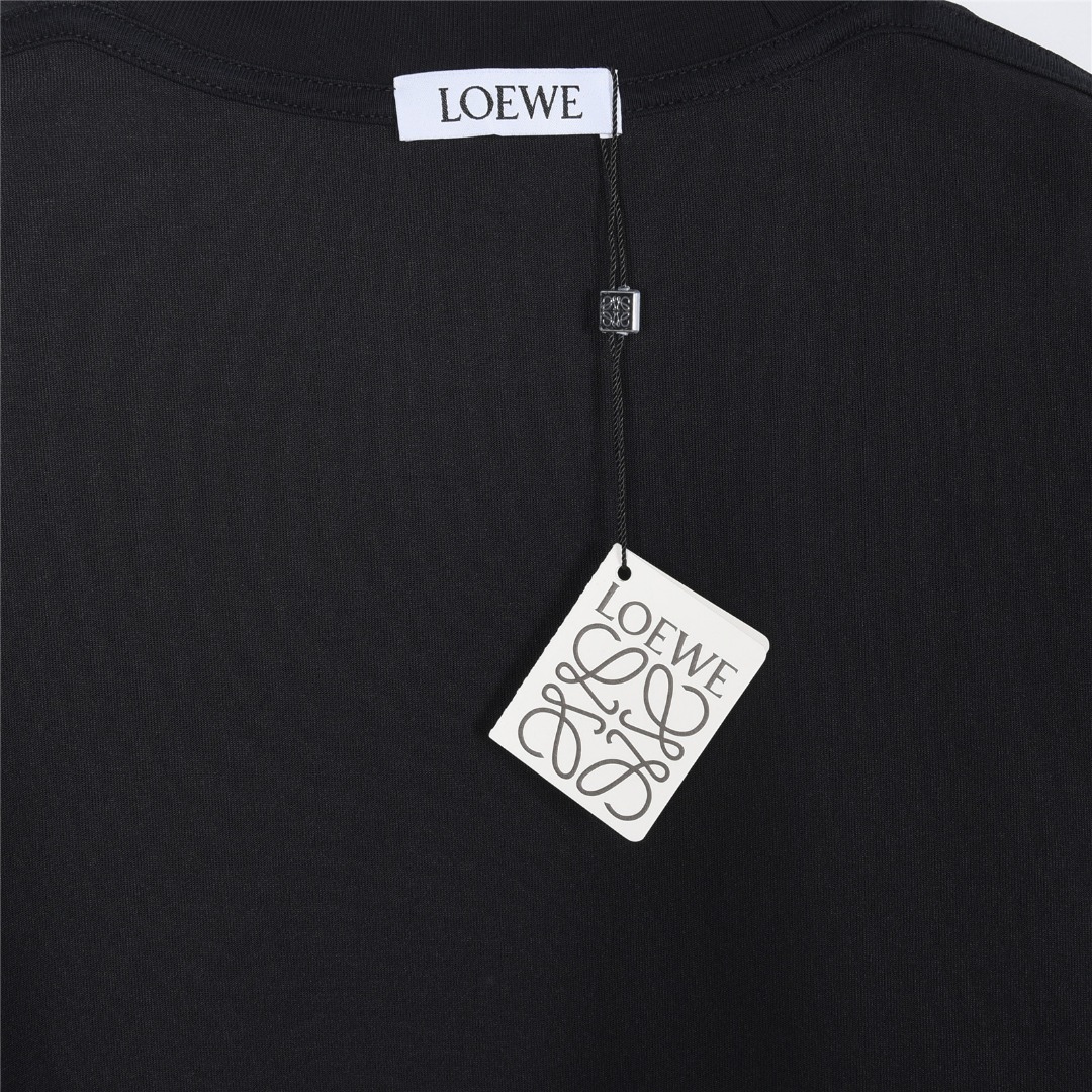 Loewe/罗意威 花卉刺绣短袖T恤 黑色 白色-Chinese UA Cheap High Quatity Brand Clothes Bags handbags Sneakers wholesale wholesaler seller from China Factory suppliers Fashion Clothing Shoes best Quality Beautiful Price Loewe/罗意威 花卉刺绣短袖T恤 黑色 白色