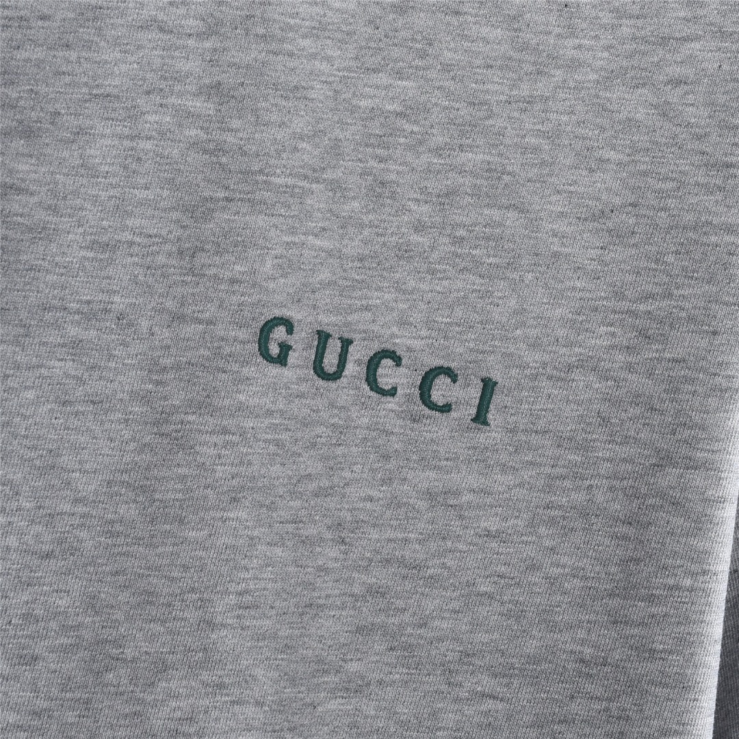 Gucci/古驰 红绿撞色罗纹边字母刺绣短袖T恤 白色 黑色 花灰-莆田鞋,莆田鞋货源,高仿鞋,高仿鞋货源,安福档口,莆田高仿鞋,莆田鞋批发,高仿鞋批发,莆田高仿运动鞋,高仿运动鞋,莆田运动鞋 Gucci/古驰 红绿撞色罗纹边字母刺绣短袖T恤 白色 黑色 花灰