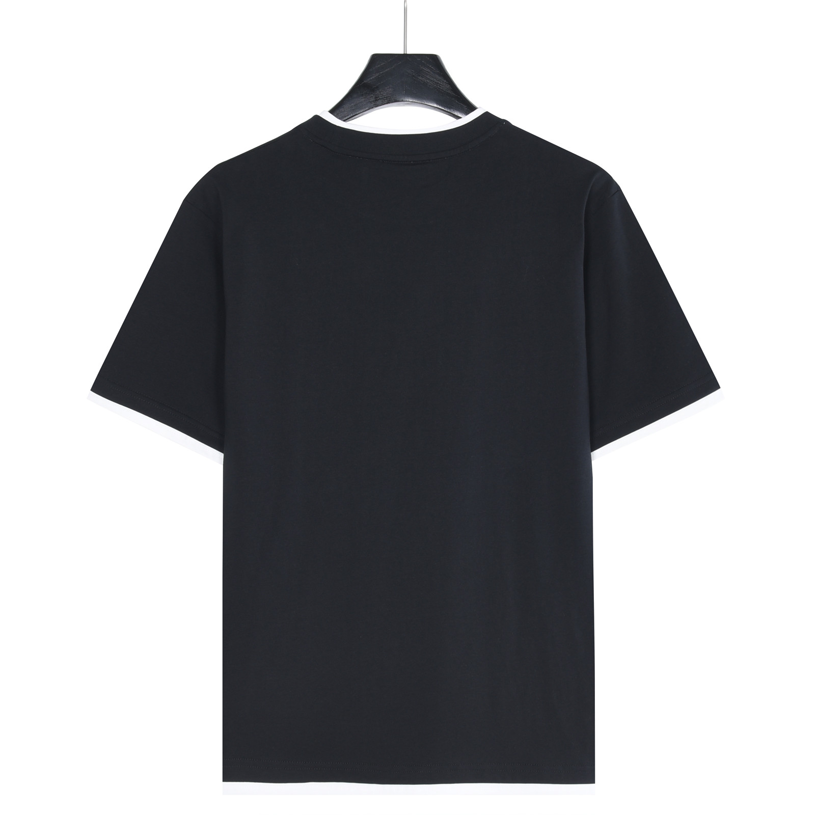 Prada/普拉达 假两件拼接三角标贴布短袖T恤-Top High Quatity Cheap Sneakers Fashion Clothing Clothes Bags handbags Shoes of all Brand wholesale With The best Quality And Beautiful Price from China Factory Chinese suppliers wholesaler seller Prada/普拉达 假两件拼接三角标贴布短袖T恤