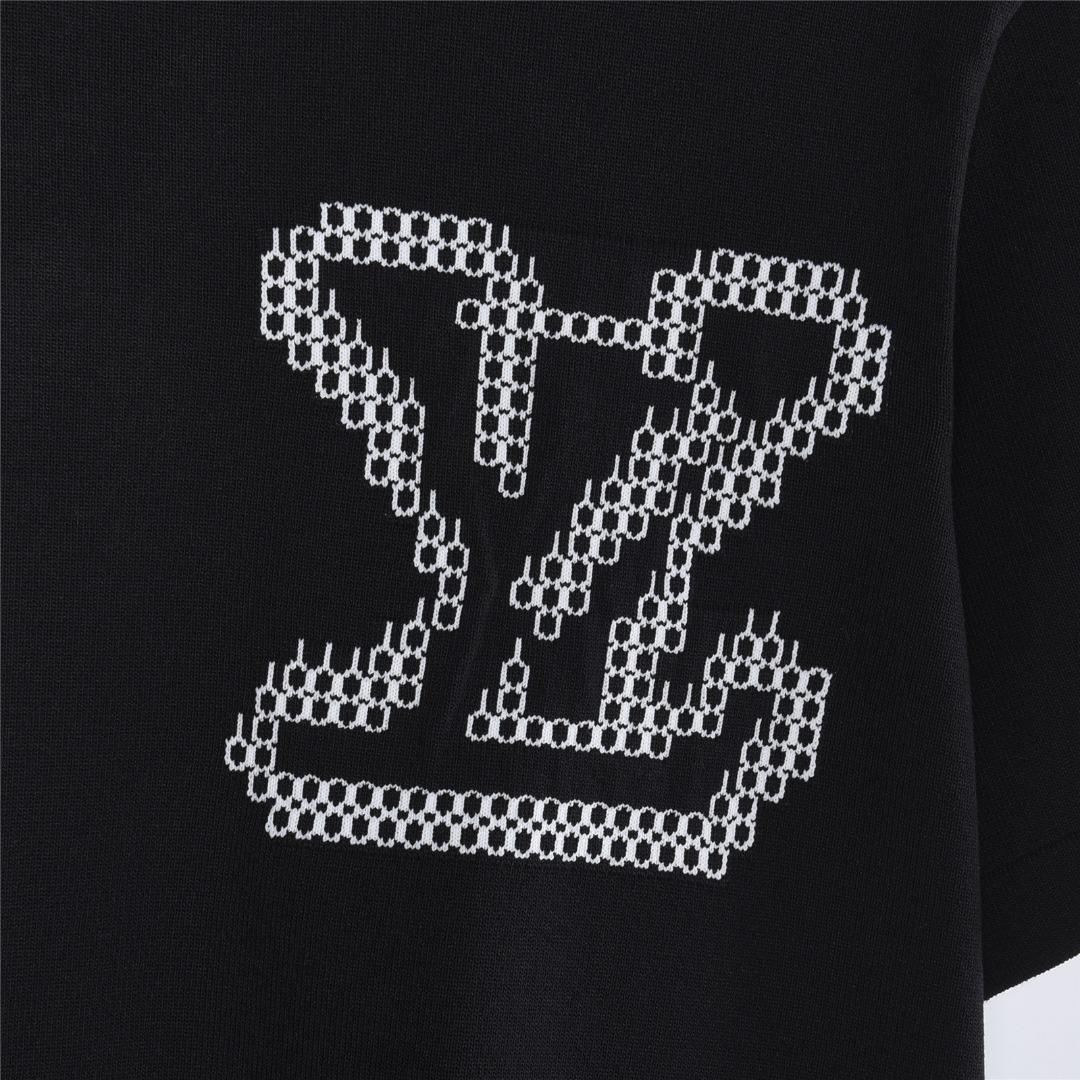 Louis Vuitton/路易威登 前后提花大logo针织短袖T恤-Top High Quatity Cheap Sneakers Fashion Clothing Clothes Bags handbags Shoes of all Brand wholesale With The best Quality And Beautiful Price from China Factory Chinese suppliers wholesaler seller Louis Vuitton/路易威登 前后提花大logo针织短袖T恤