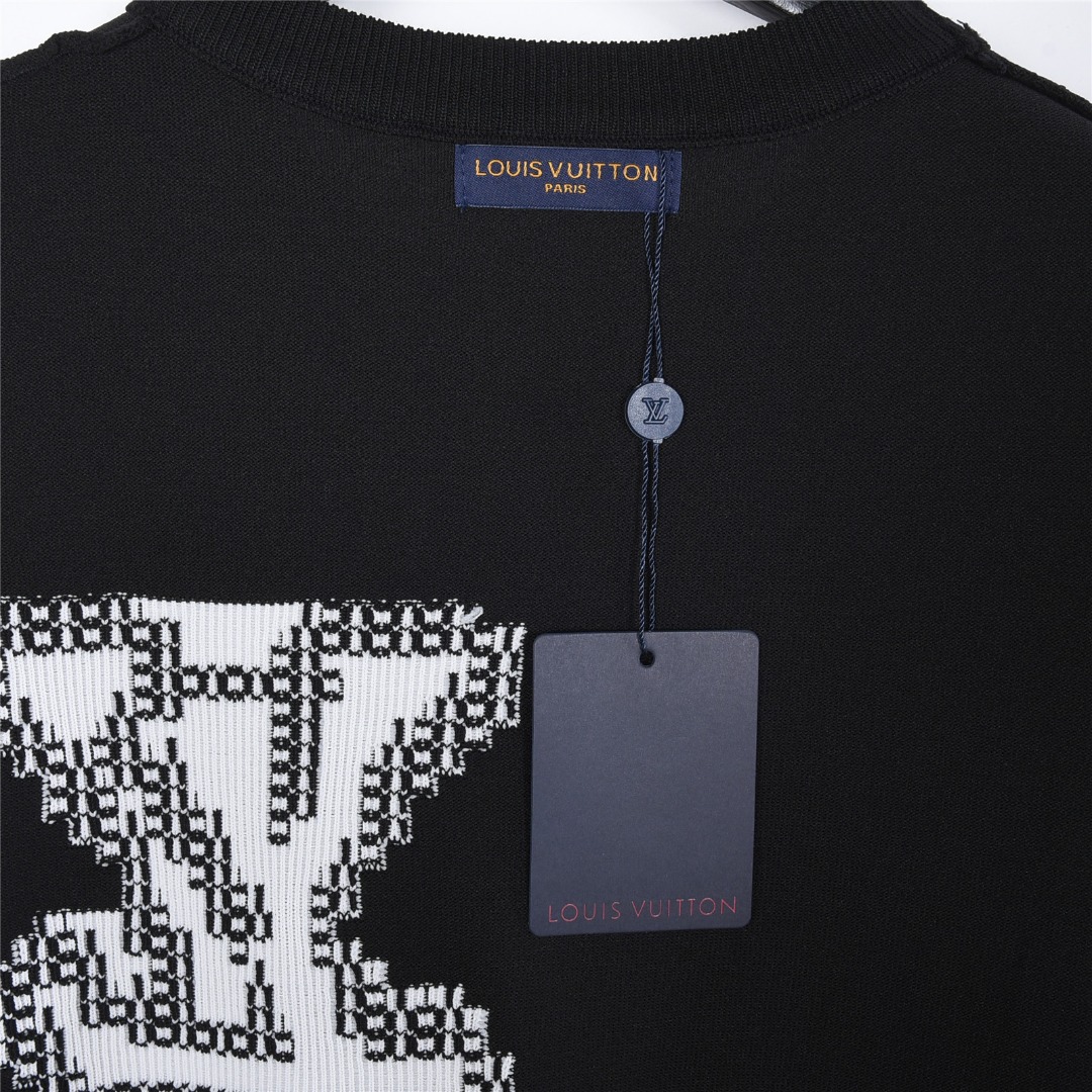 Louis Vuitton/路易威登 前后提花大logo针织短袖T恤-Top High Quatity Cheap Sneakers Fashion Clothing Clothes Bags handbags Shoes of all Brand wholesale With The best Quality And Beautiful Price from China Factory Chinese suppliers wholesaler seller Louis Vuitton/路易威登 前后提花大logo针织短袖T恤