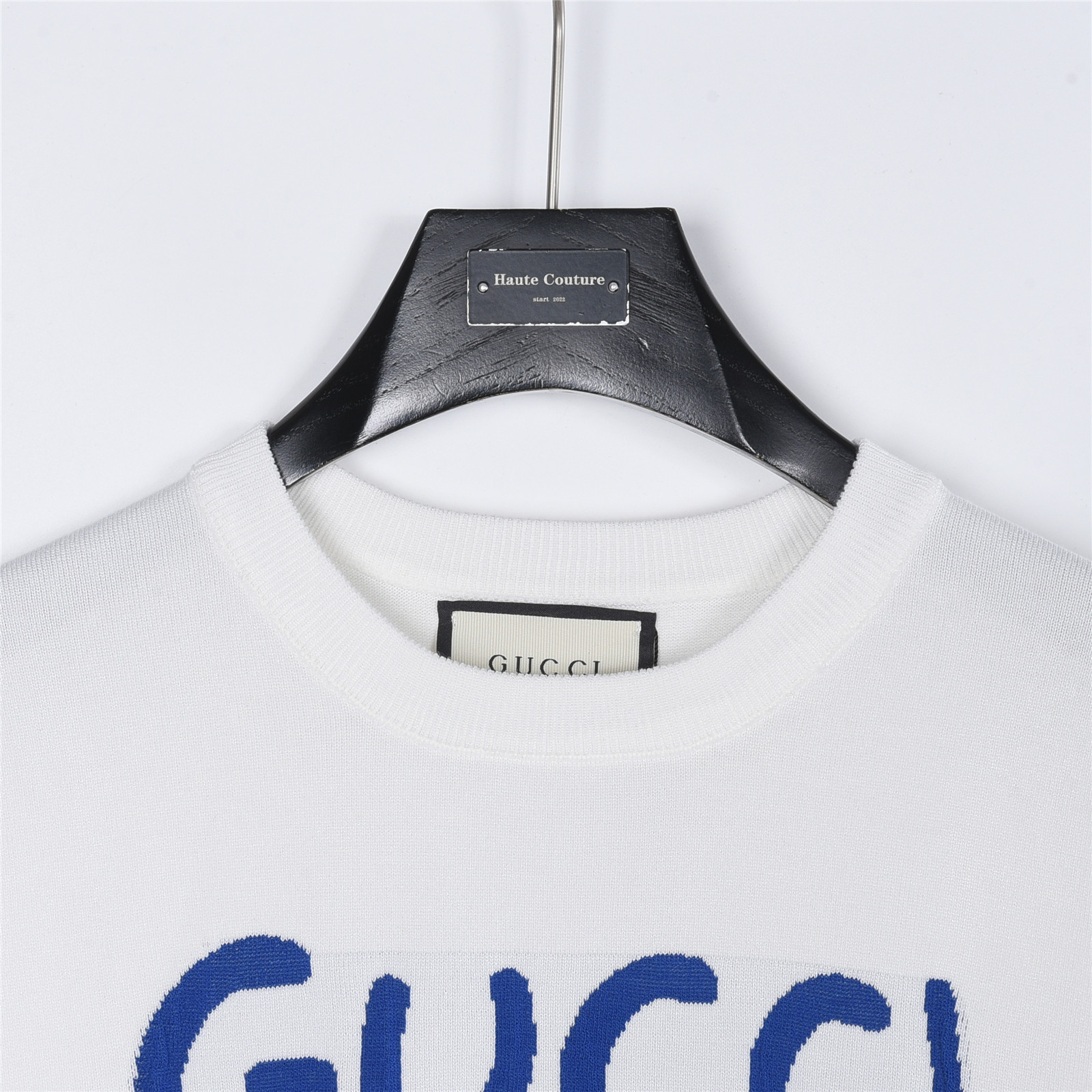 Gucci/古驰 涂鸦笑脸标识字母提花针织短袖T恤-Chinese UA Cheap High Quatity Brand Clothes Bags handbags Sneakers wholesale wholesaler seller from China Factory suppliers Fashion Clothing Shoes best Quality Beautiful Price Gucci/古驰 涂鸦笑脸标识字母提花针织短袖T恤