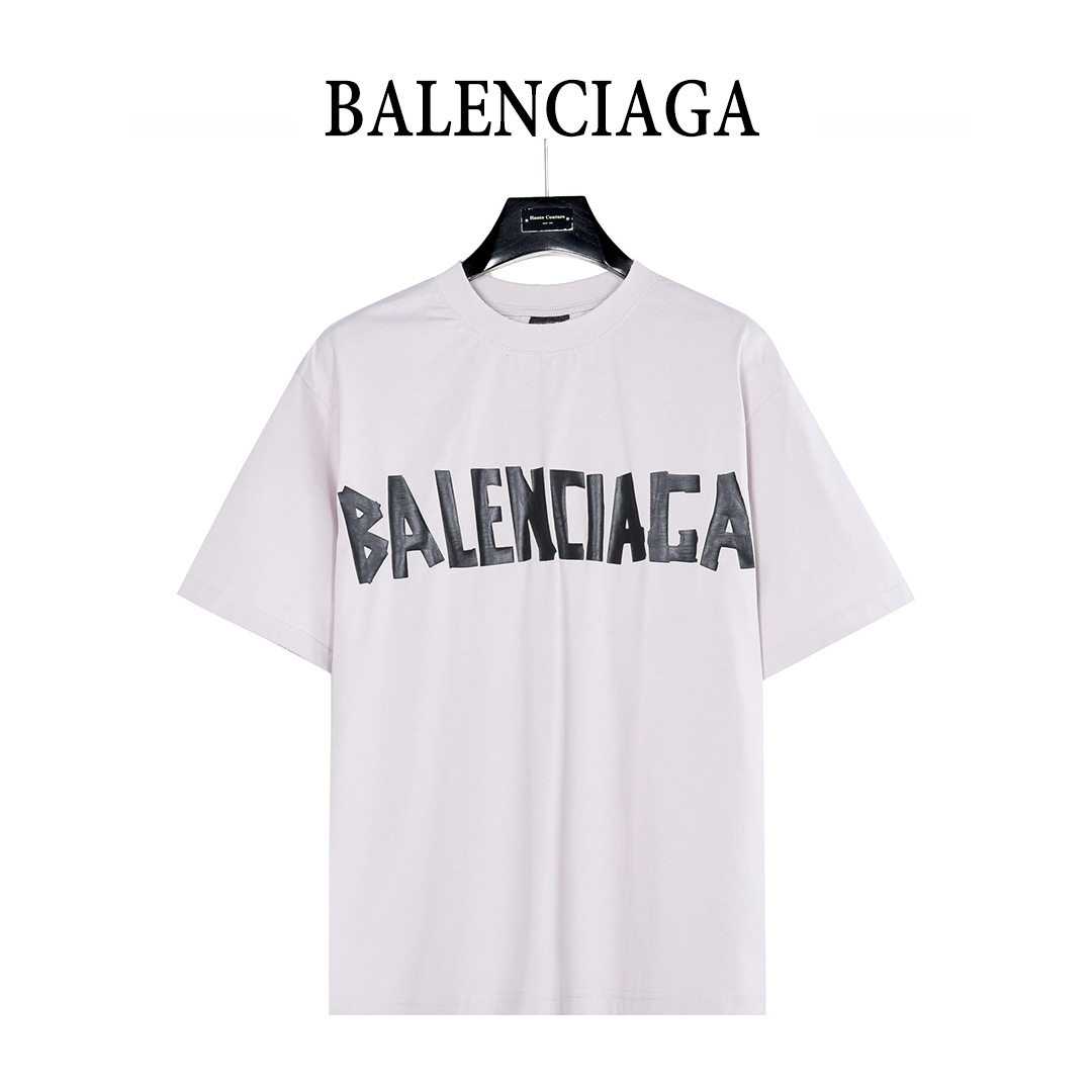 Balenciga/巴黎世家 美纹纸胶带印花短袖T恤 高品质新款短袖 Balenciga/巴黎世家 美纹纸胶带印花短袖T恤 高品质新款短袖
