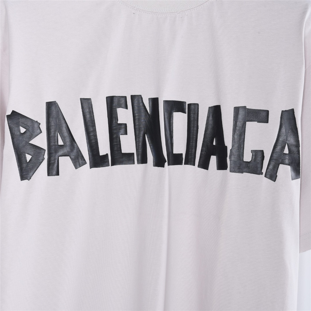 Balenciga/巴黎世家 美纹纸胶带印花短袖T恤 高品质新款短袖 Balenciga/巴黎世家 美纹纸胶带印花短袖T恤 高品质新款短袖