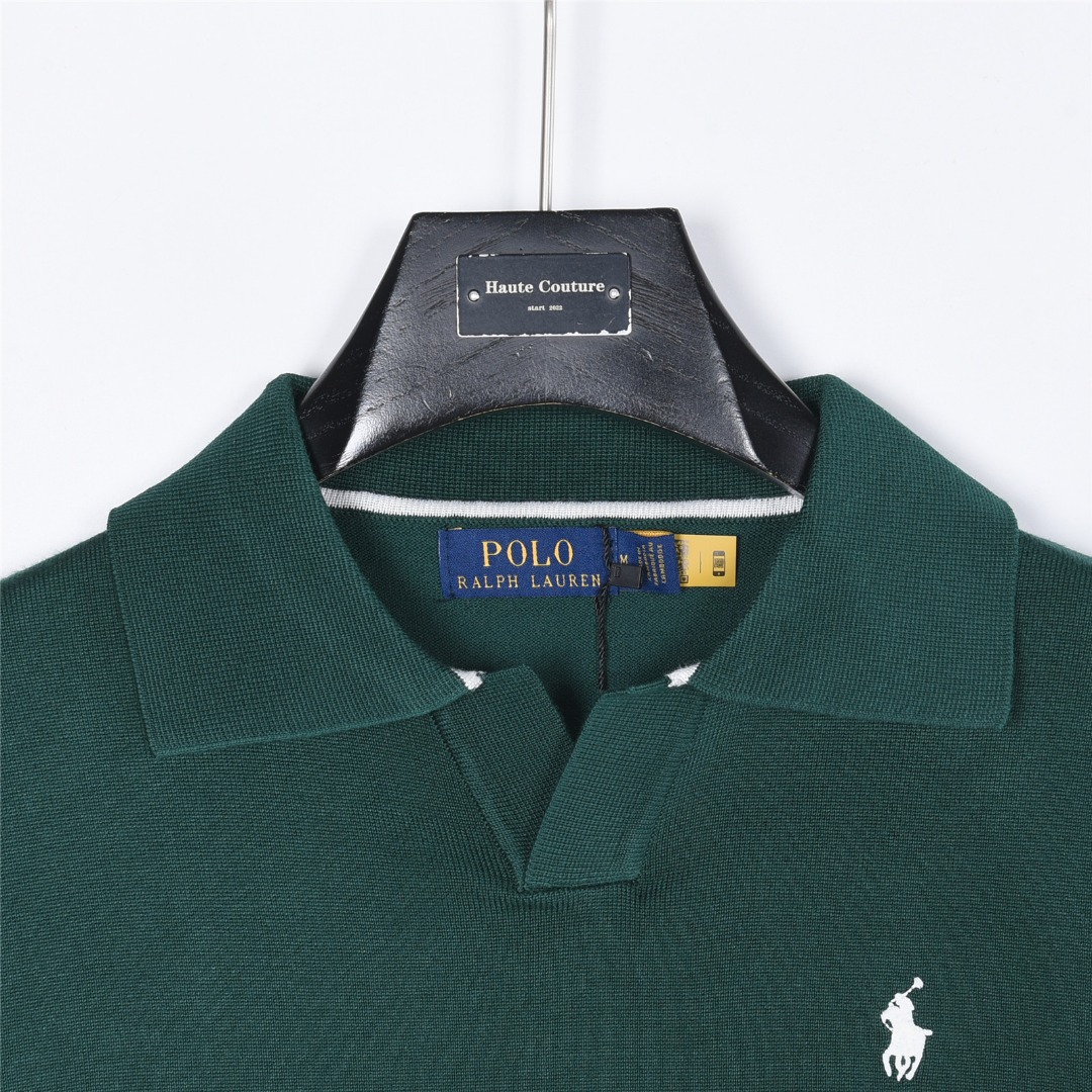 Ralph Lauren/拉夫劳伦 条纹马标刺绣小V领针织短袖polo衫 绿色 黑色 白色-Chinese UA Cheap High Quatity Brand Clothes Bags handbags Sneakers wholesale wholesaler seller from China Factory suppliers Fashion Clothing Shoes best Quality Beautiful Price Ralph Lauren/拉夫劳伦 条纹马标刺绣小V领针织短袖polo衫 绿色 黑色 白色