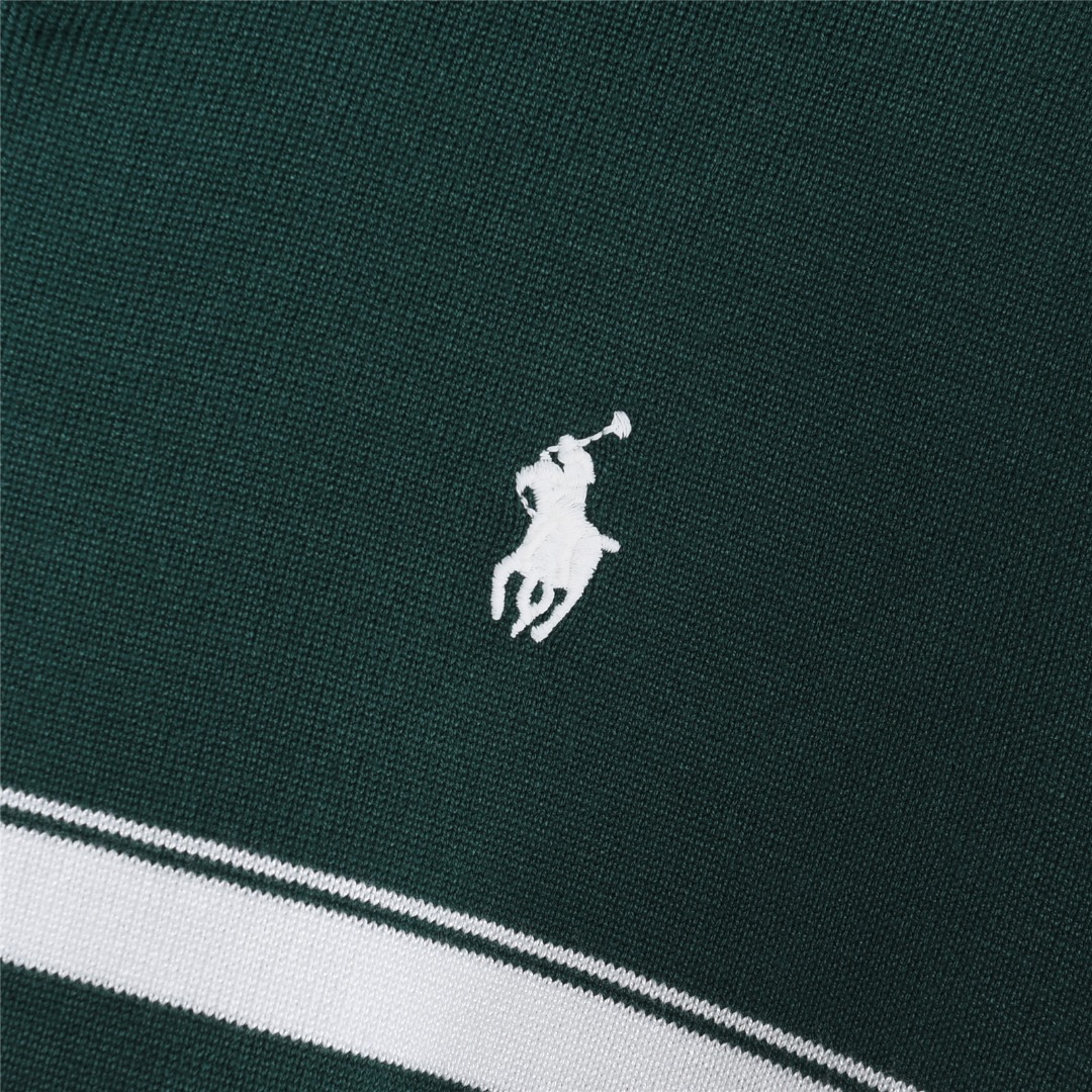 Ralph Lauren/拉夫劳伦 条纹马标刺绣小V领针织短袖polo衫 绿色 黑色 白色-Chinese UA Cheap High Quatity Brand Clothes Bags handbags Sneakers wholesale wholesaler seller from China Factory suppliers Fashion Clothing Shoes best Quality Beautiful Price Ralph Lauren/拉夫劳伦 条纹马标刺绣小V领针织短袖polo衫 绿色 黑色 白色