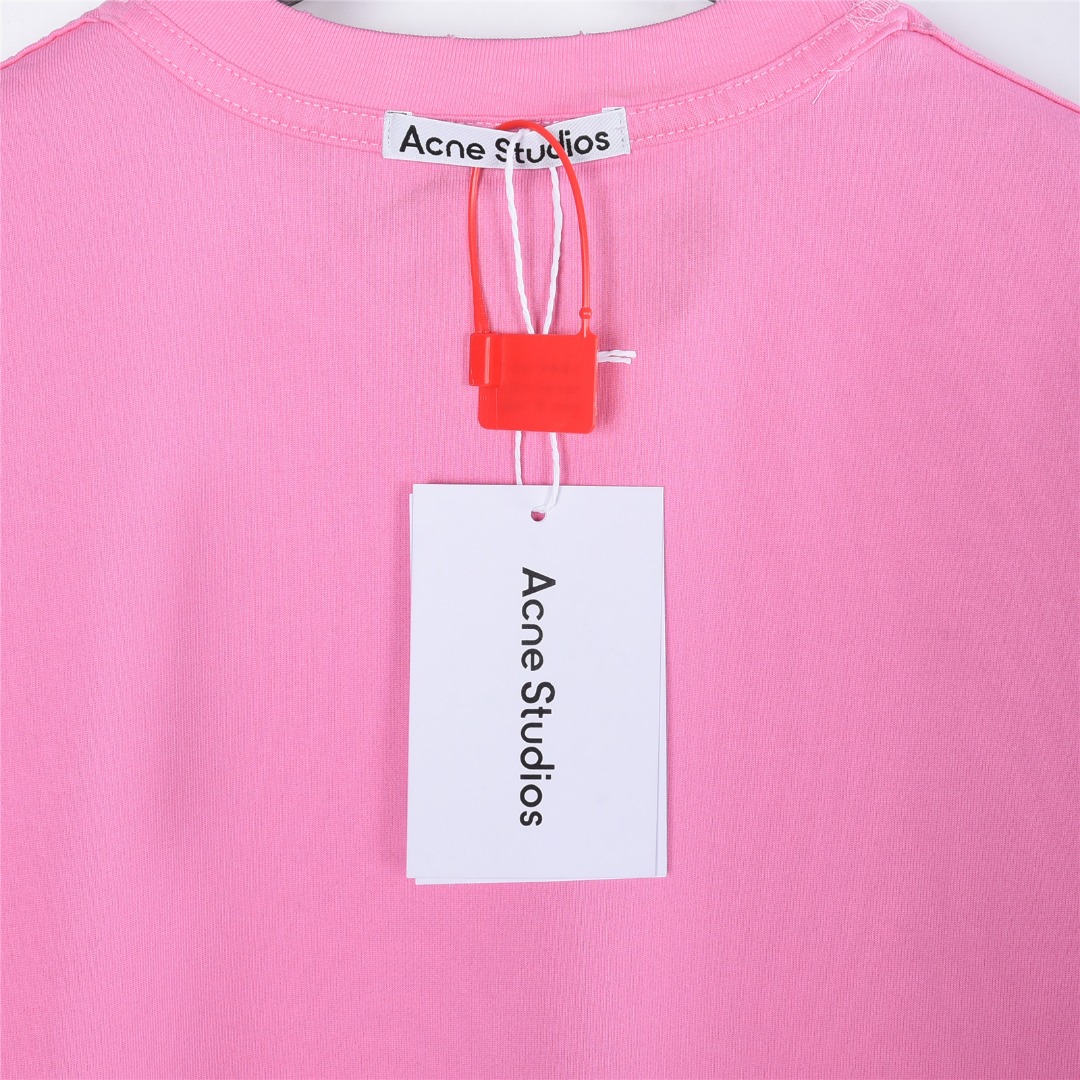 Acne Studios 复古泥染做旧1996字母水洗破洞短袖T恤