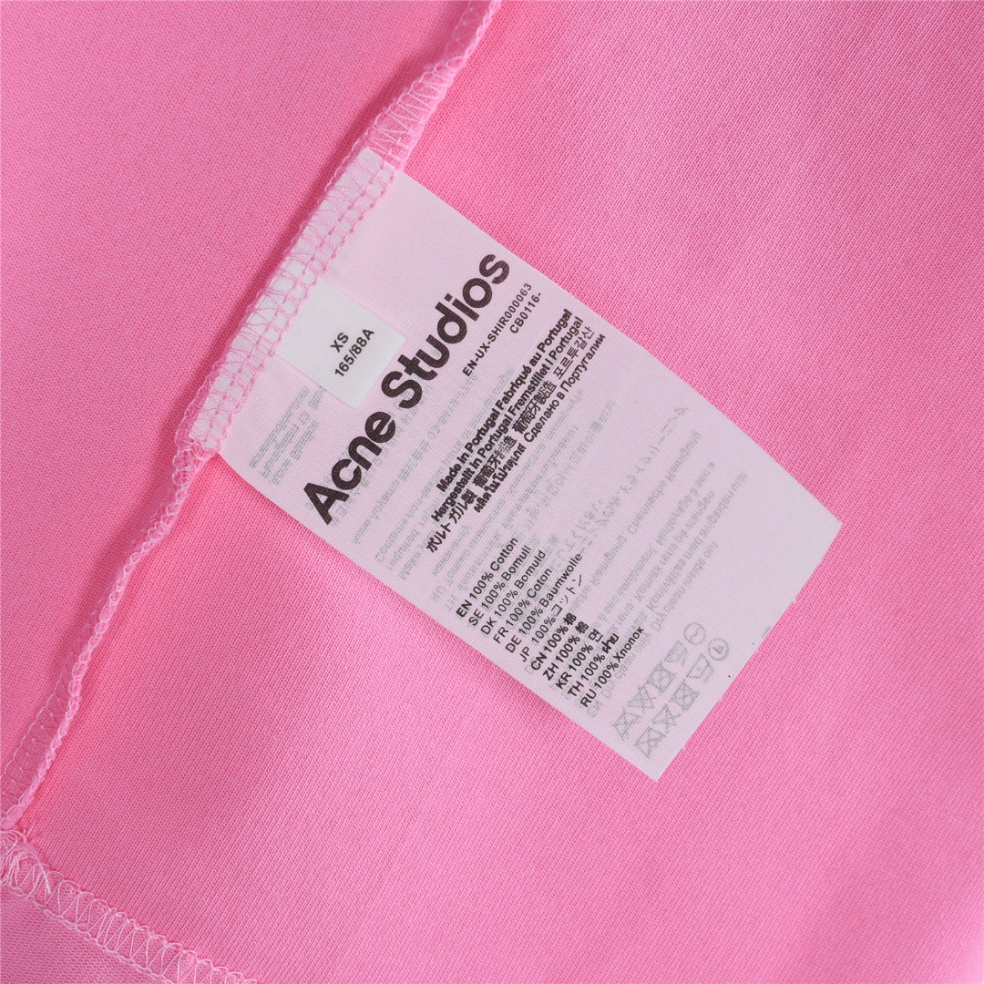 Acne Studios 复古泥染做旧1996字母水洗破洞短袖T恤
