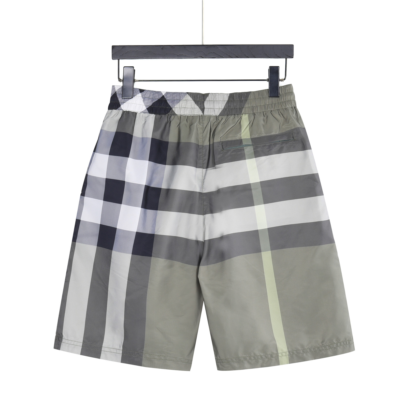 Burberry/巴宝莉 格纹抽绳网眼内衬沙滩短裤
