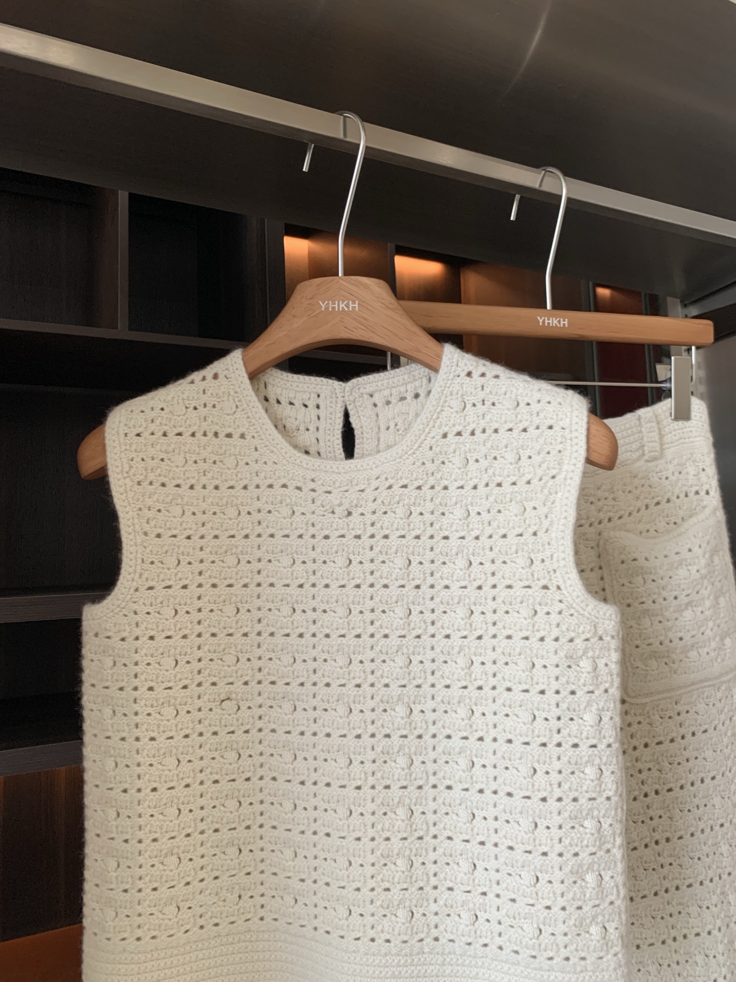 Hand-Crocheted Women's Three-Piece Set in Beige, Soft Cashmere Blend, S-M-L Sizes 5 i1746345301166 2641 0 2