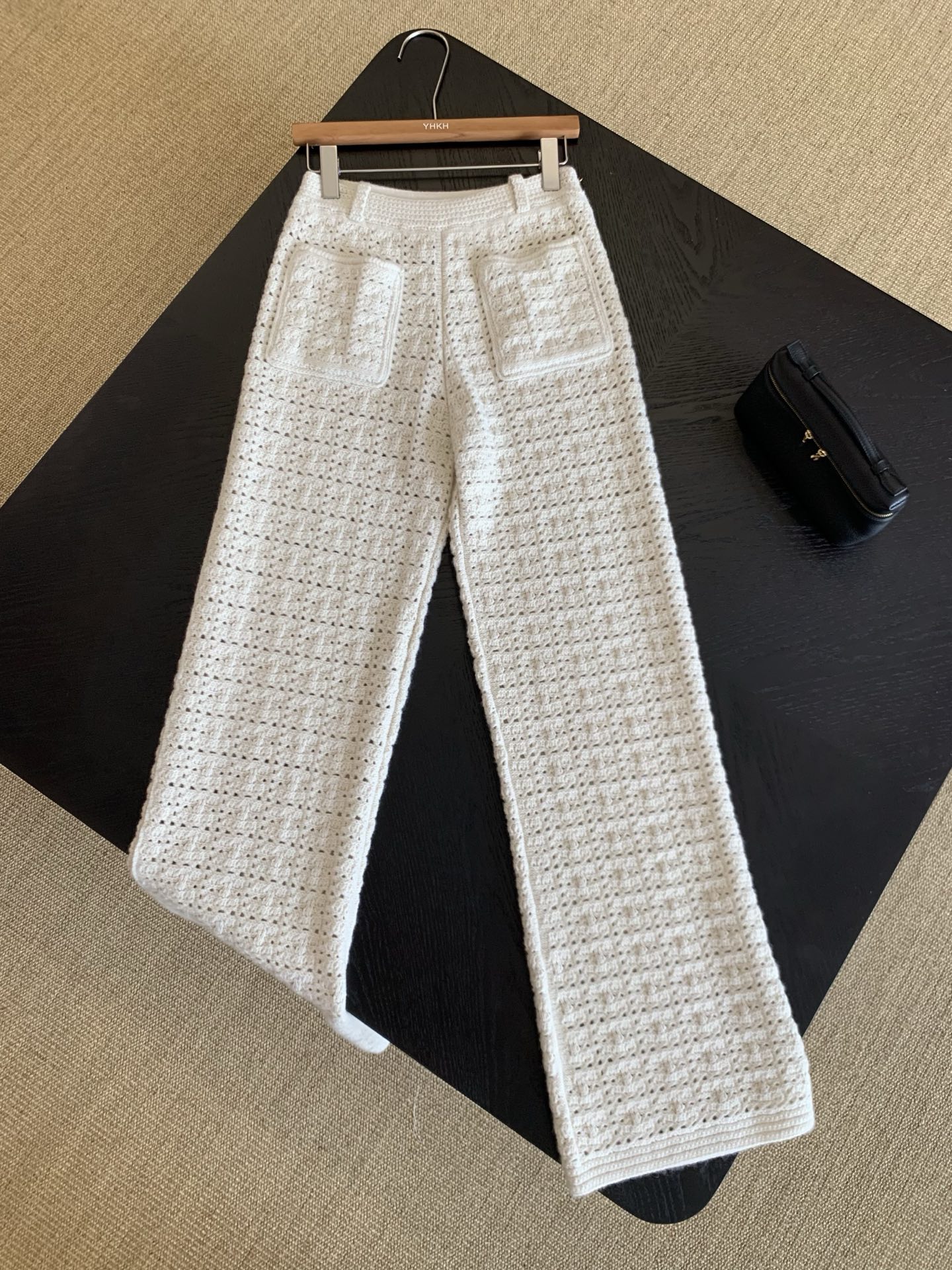 Elegant Women's Crochet Knit Wide Leg Pants High Waist Casual Trousers 2 i1746347721724 6435 0 2