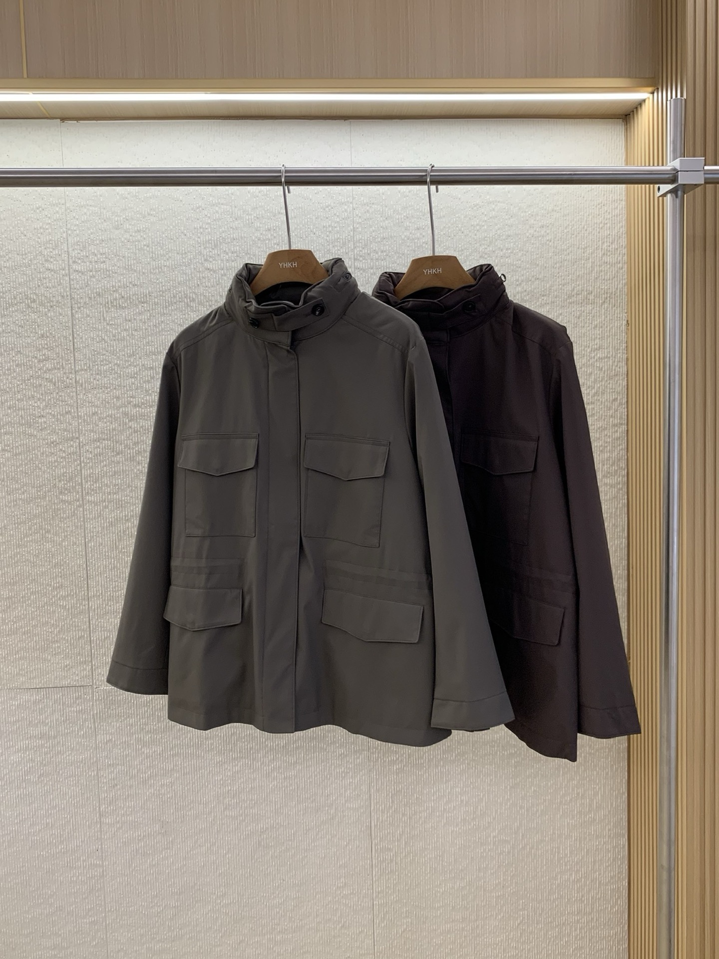 Women's Chocolate Brown Waterproof Nylon Jacket - Classic Fit, Sizes S-XL 2 i1752230421179 6764 0 0