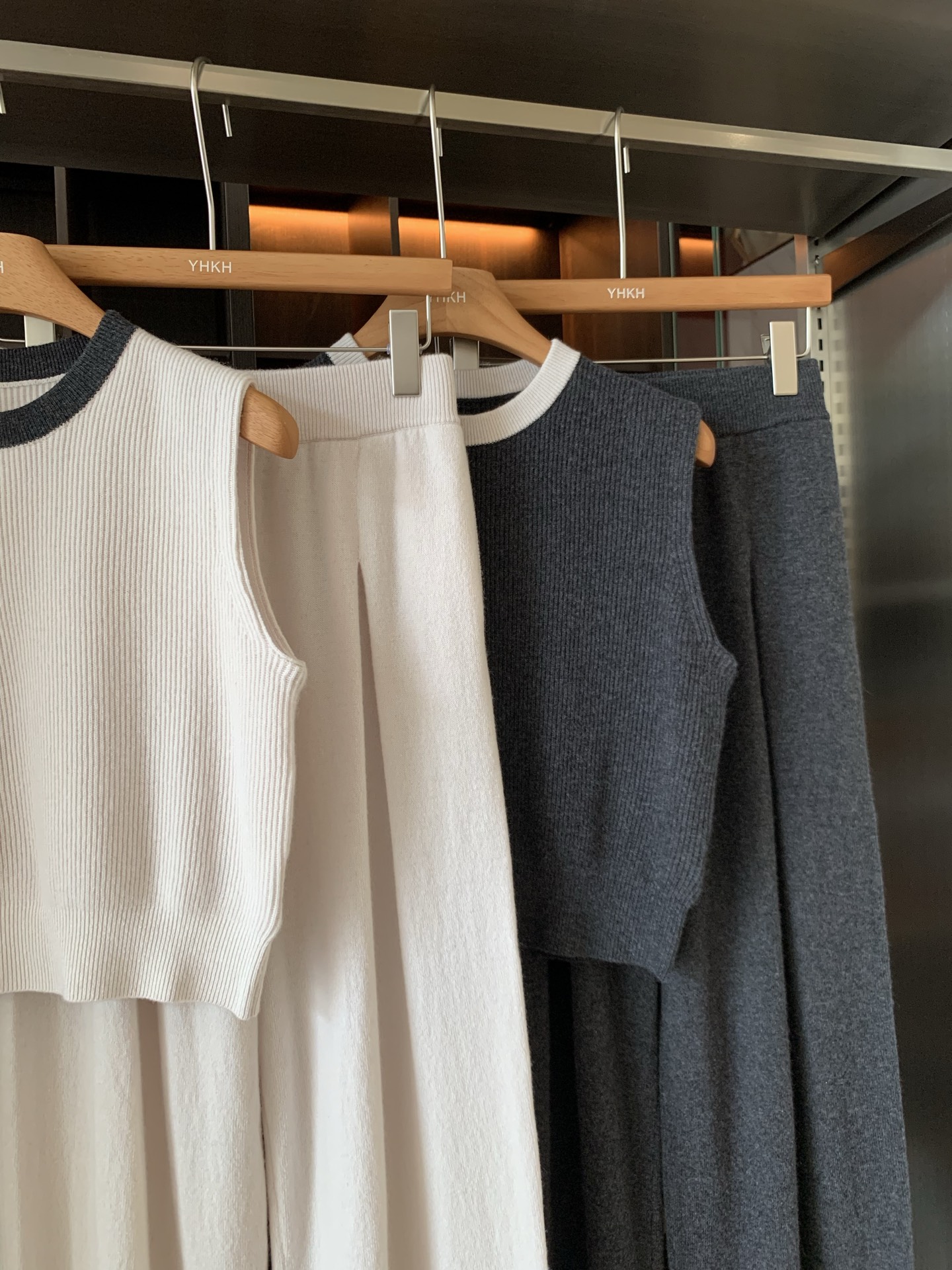 B*C Wool Cashmere Knit Vest Set - Beige & Gray, Sizes S-L 4 i1752576659586 2663 0 2