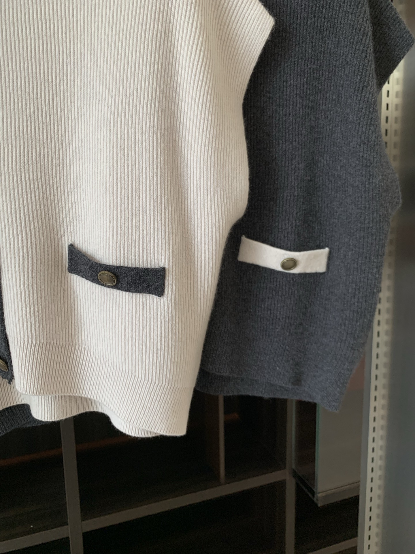 Wool Cashmere Blend Knit Cardigan Vest Set - Beige, Dark Gray, Sizes S-L 8 i1752656790506 1095 0 6