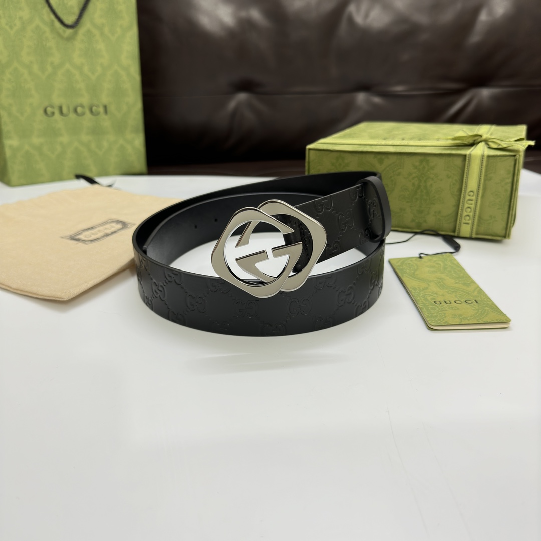 Gucci 古奇 宽度4.0cm ，压花面搭配 精品扣，精工制作，细节看图， 摄，高端奢华