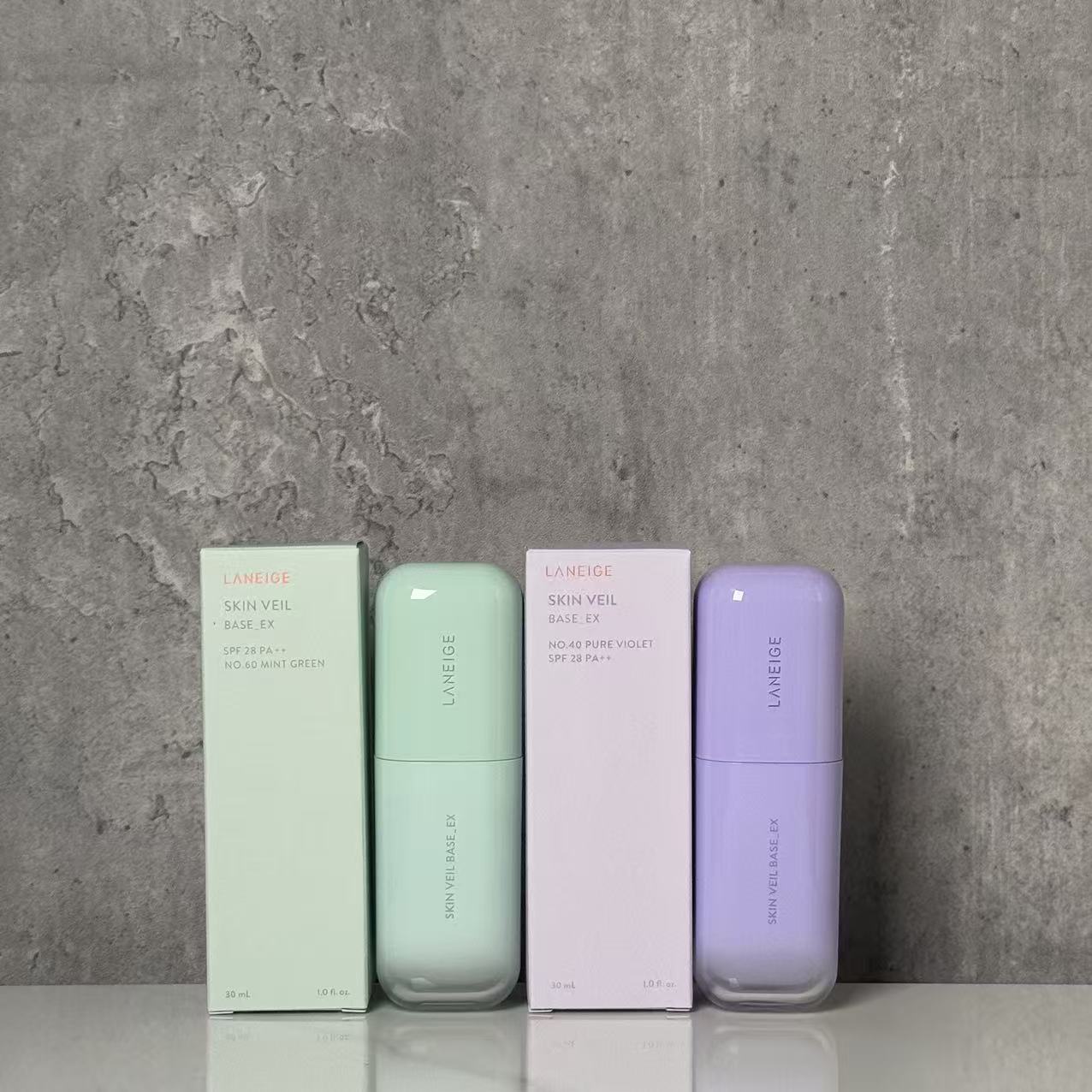 ¡Base de maquillaje LANEIGE 30ml! Efectos: púrpura, verde.