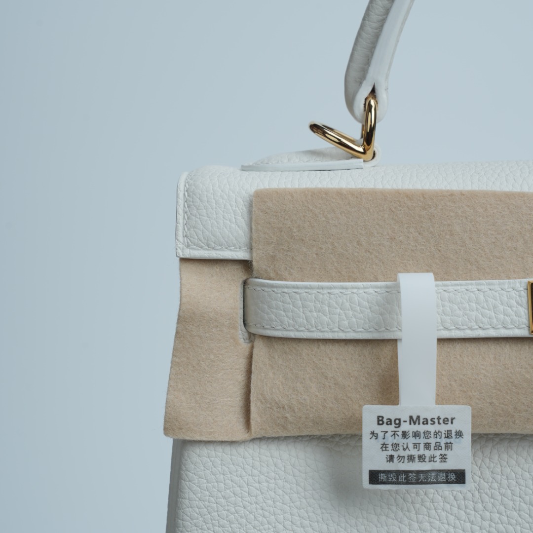 Hermes Kelly White Togo shoulder everyday