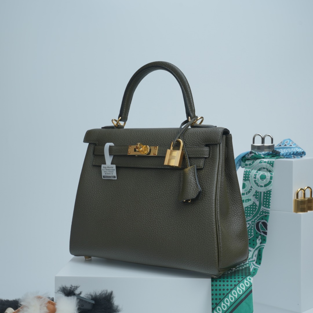 Hermes Birkin Olive Green Togo Leather 30cm everyday
