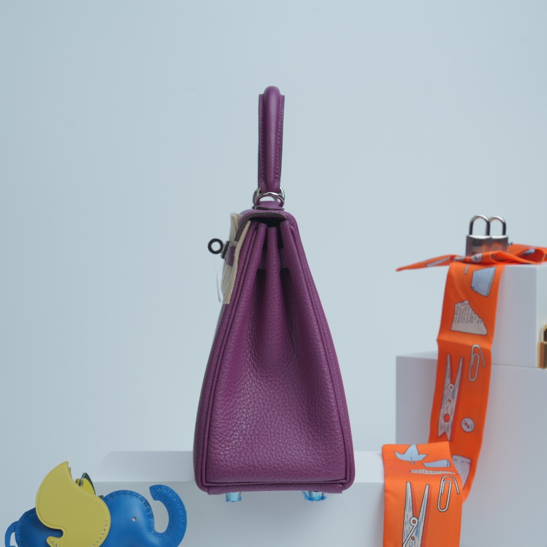 Hermes Kelly Purple and Beige shoulder everyday