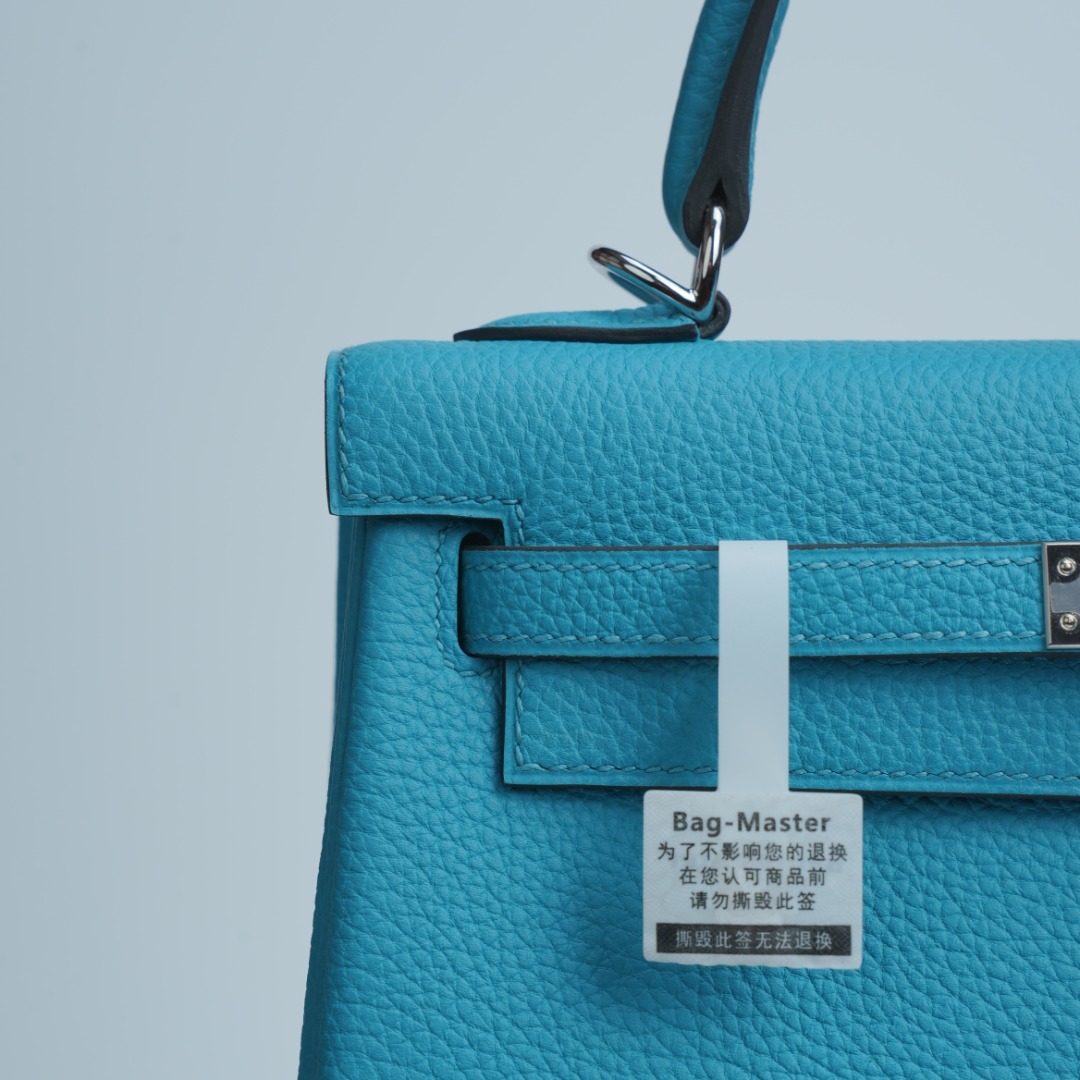 Hermes Kelly Blue Togo leather handbag everyday