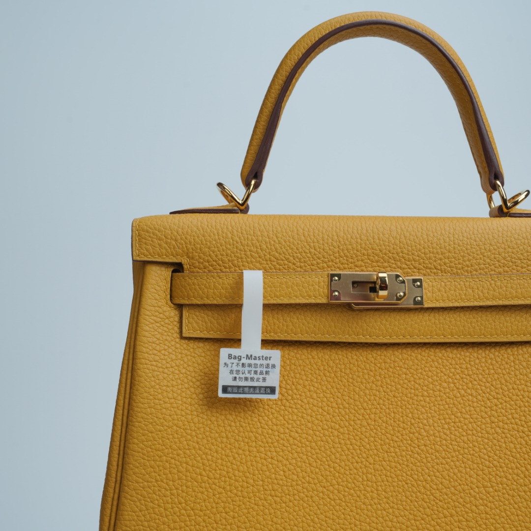Hermes Kelly Yellow Togo shoulder everyday