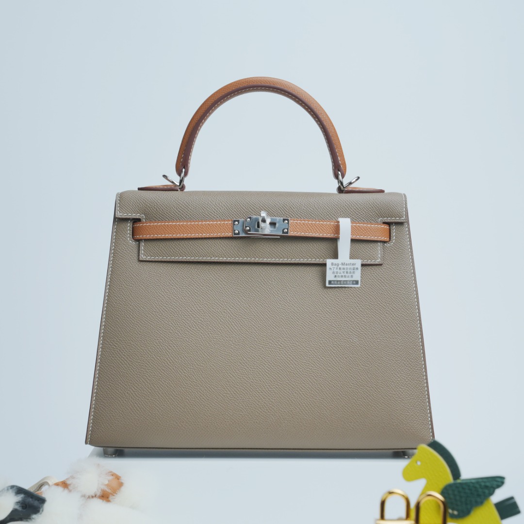 Hermes Kelly Etoupe Tan Epsom shoulder everyday