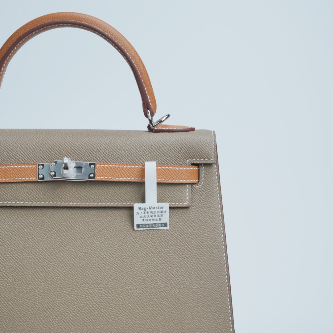 Hermes Kelly Etoupe Tan Epsom shoulder everyday