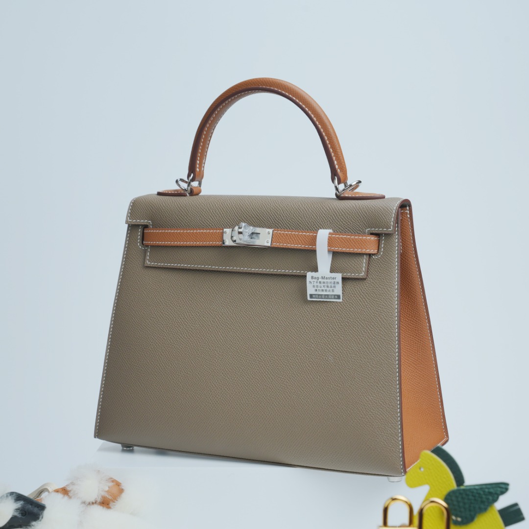 Hermes Kelly Etoupe Tan Epsom shoulder everyday