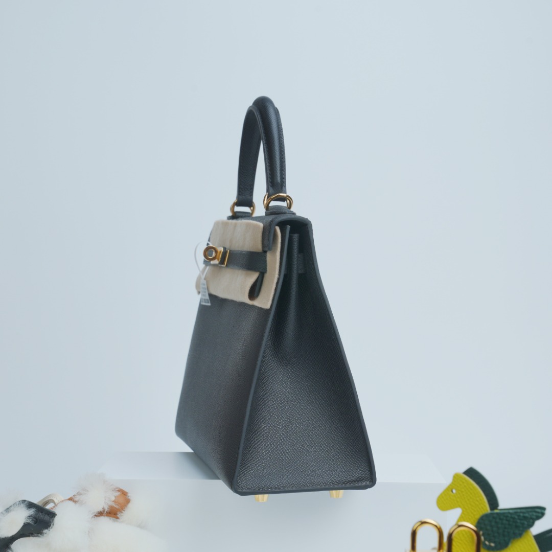 Hermes Kelly Dark grey Epsom shoulder everyday