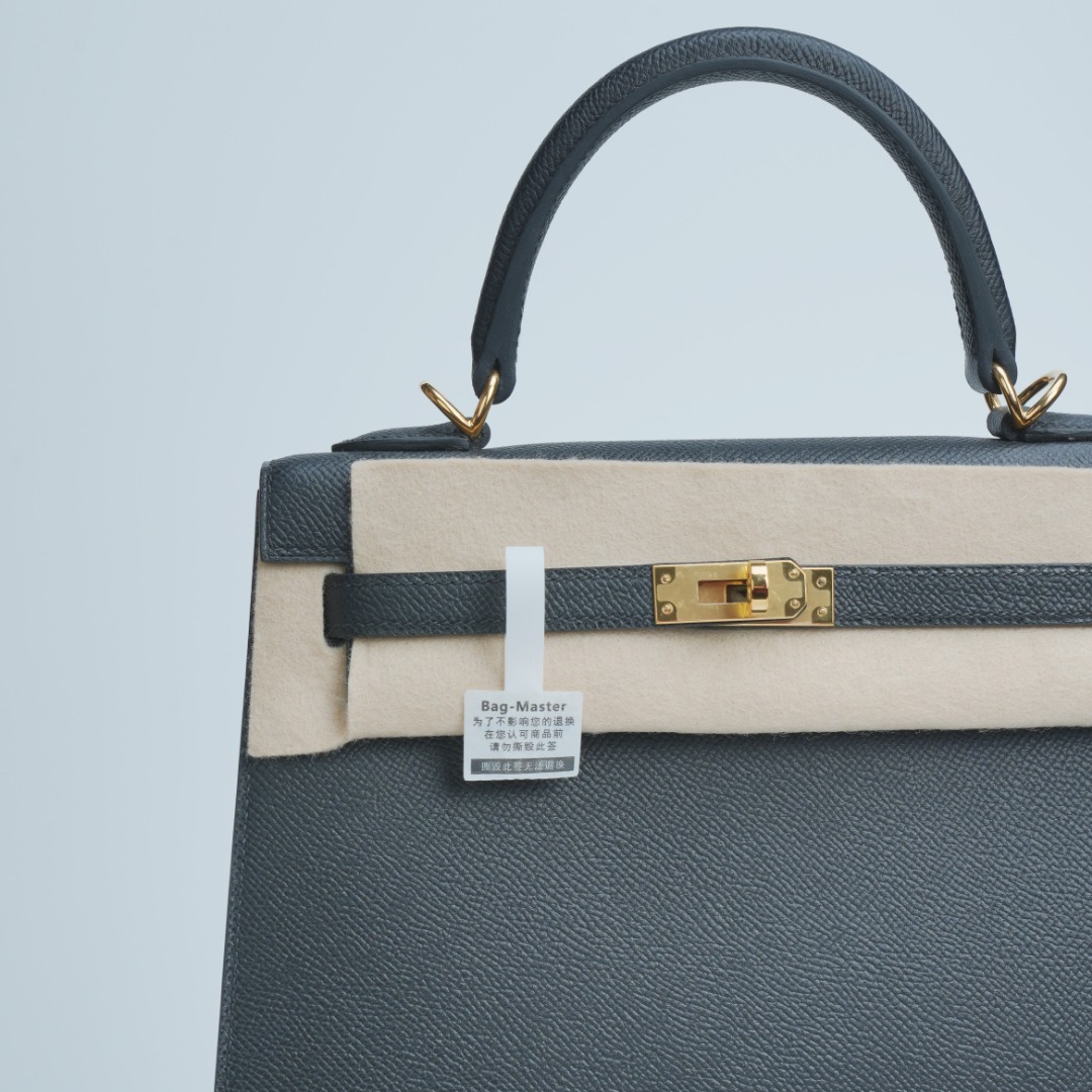 Hermes Kelly Dark grey Epsom shoulder everyday