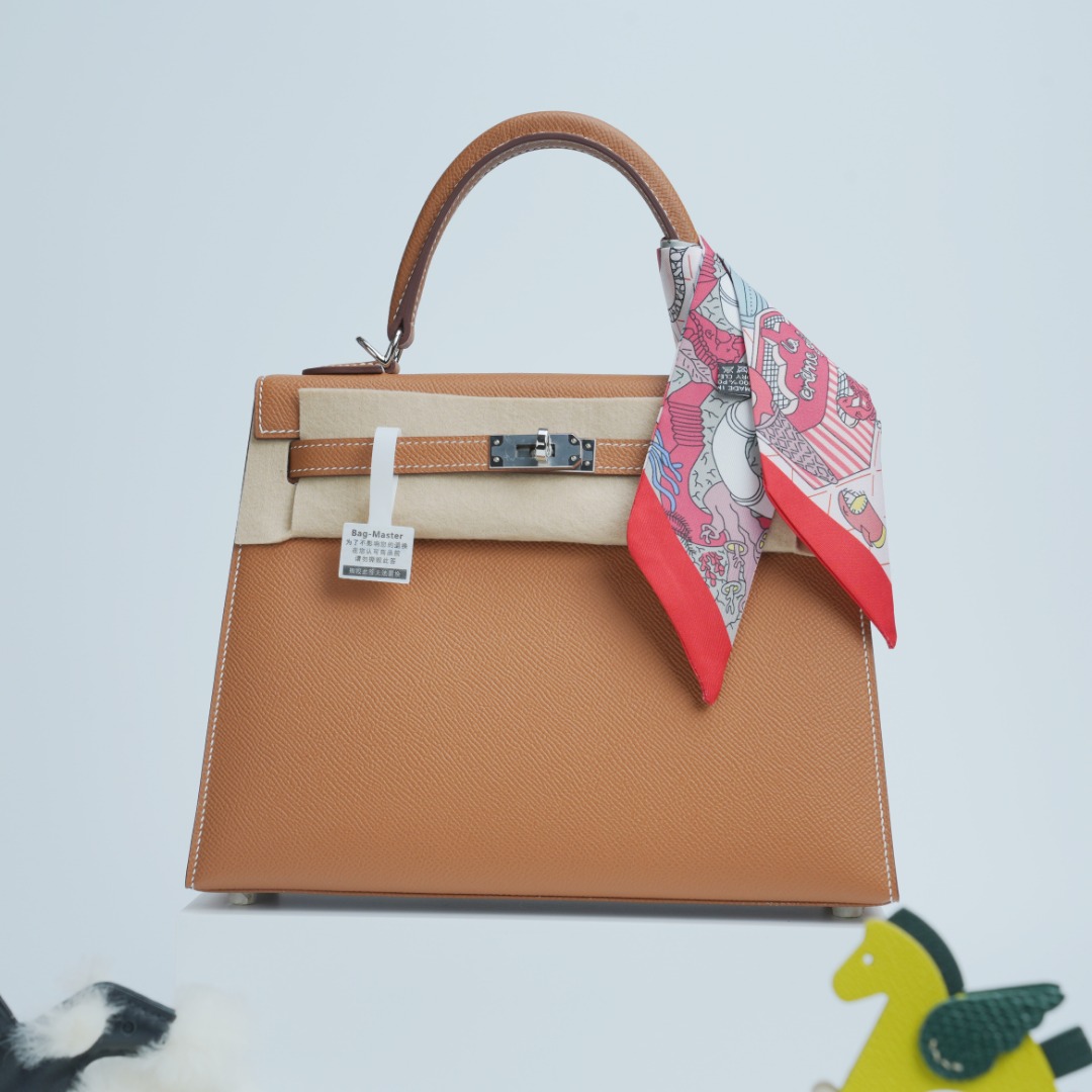 Hermes Kelly Tan Epsom leather shoulder everyday