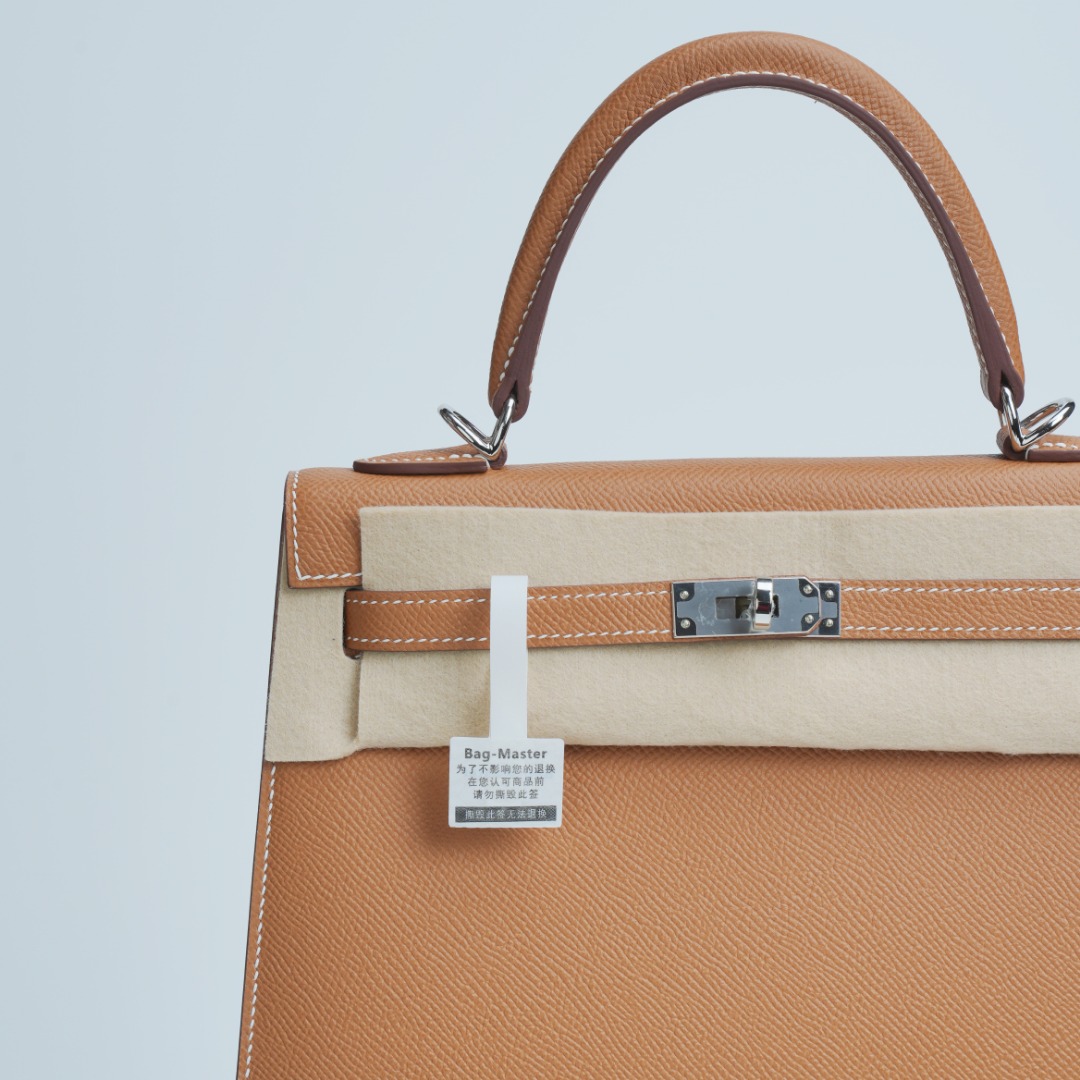 Hermes Kelly Tan Epsom leather shoulder everyday