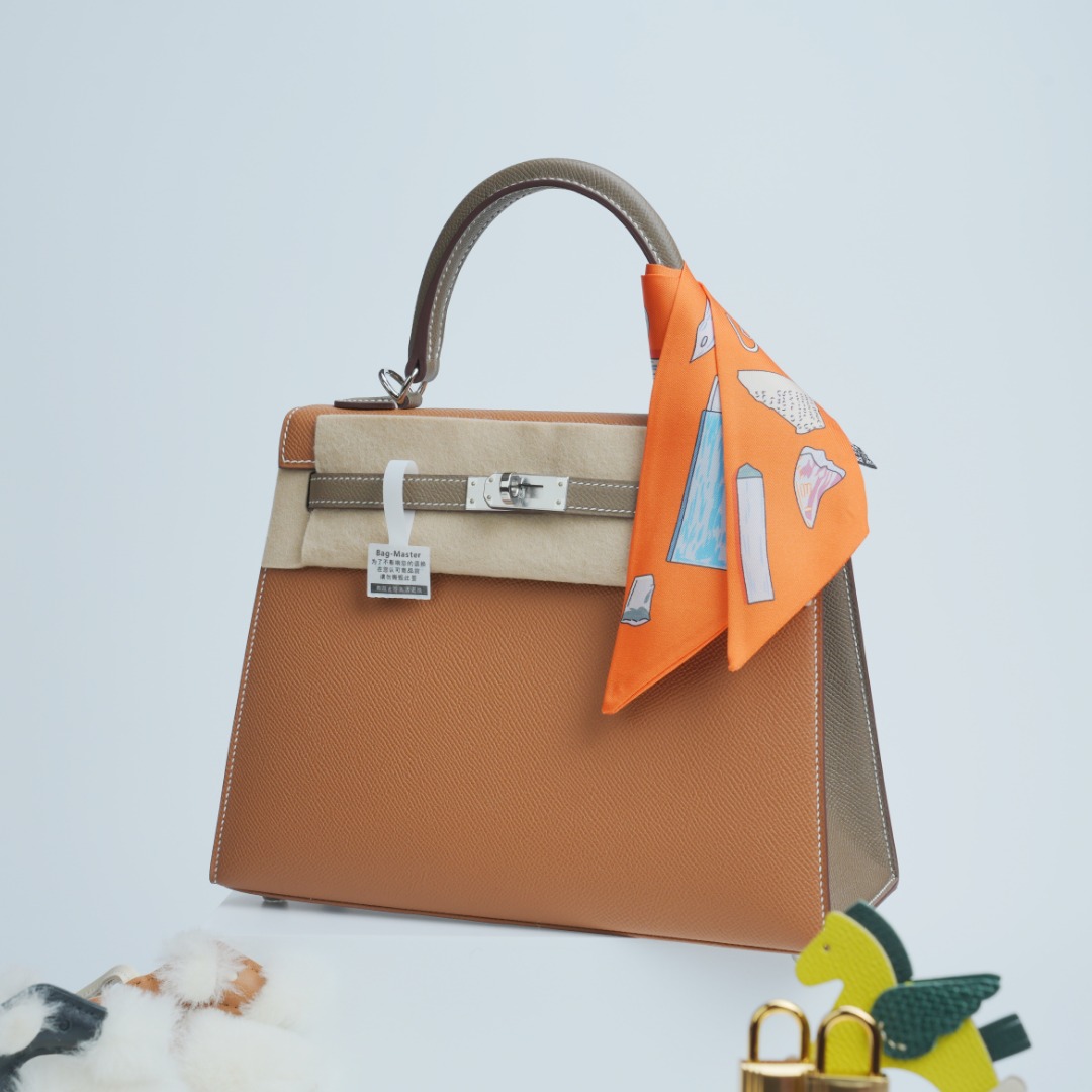 Hermes Kelly Gold Taupe Epsom shoulder everyday
