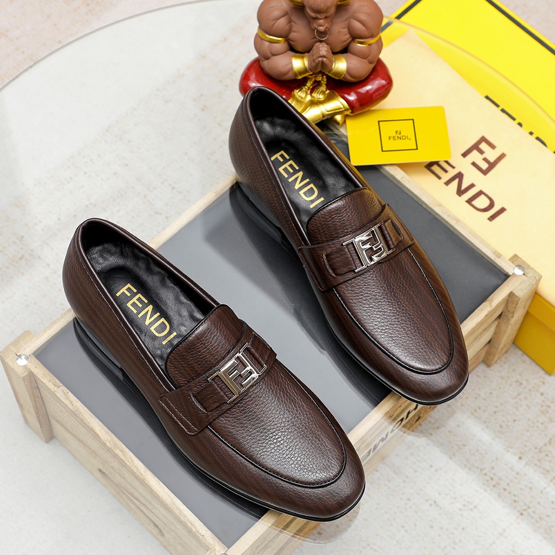 Fendi Shoes Plain Toe Men Cowhide