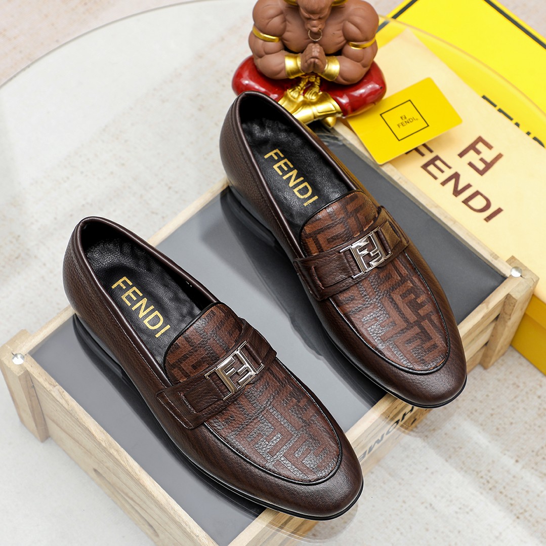 Fendi Shoes Plain Toe Men Cowhide