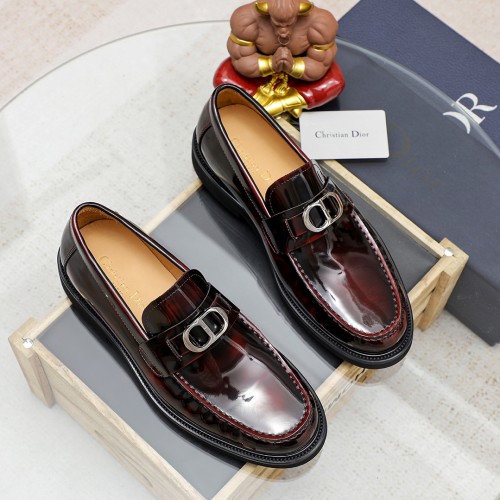Dior Men's Casual Loafers, Italian Leather, Rubber Sole, Multiple Colors Available
