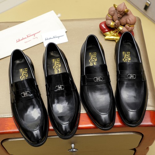 Ferragamo Men's Black Leather Loafers - Iconic Style & Premium Comfort 1 Salvatore Ferragamo Men's Leather Loafers - Premium Italian Leather